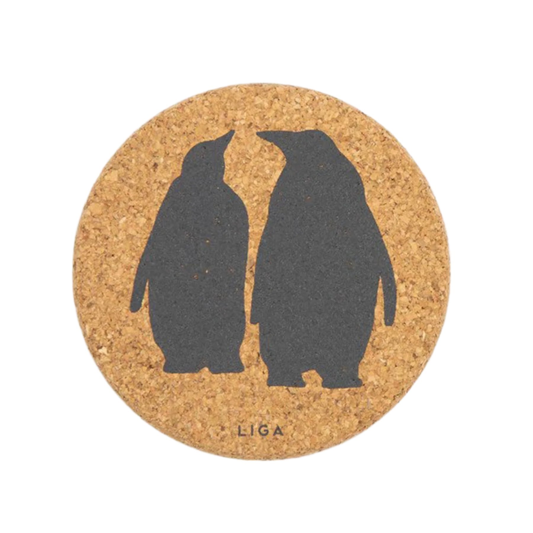 Cork penguin coaster