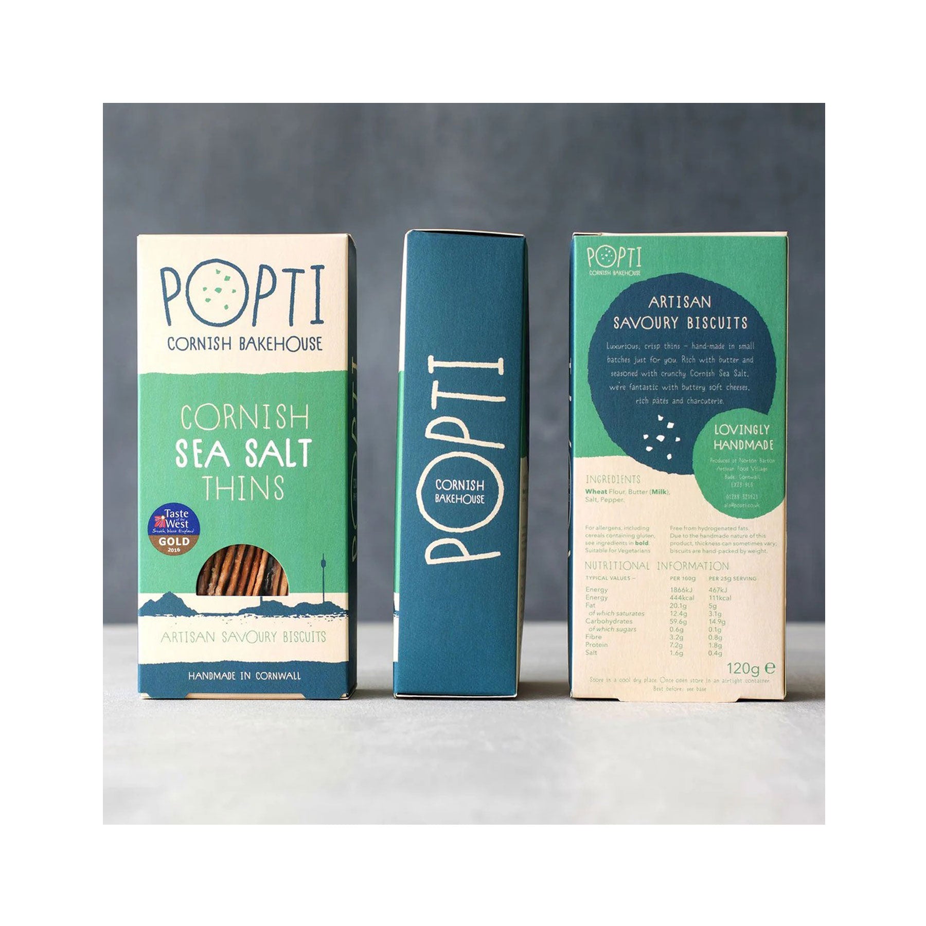Cornish sea salt savoury thins 120g