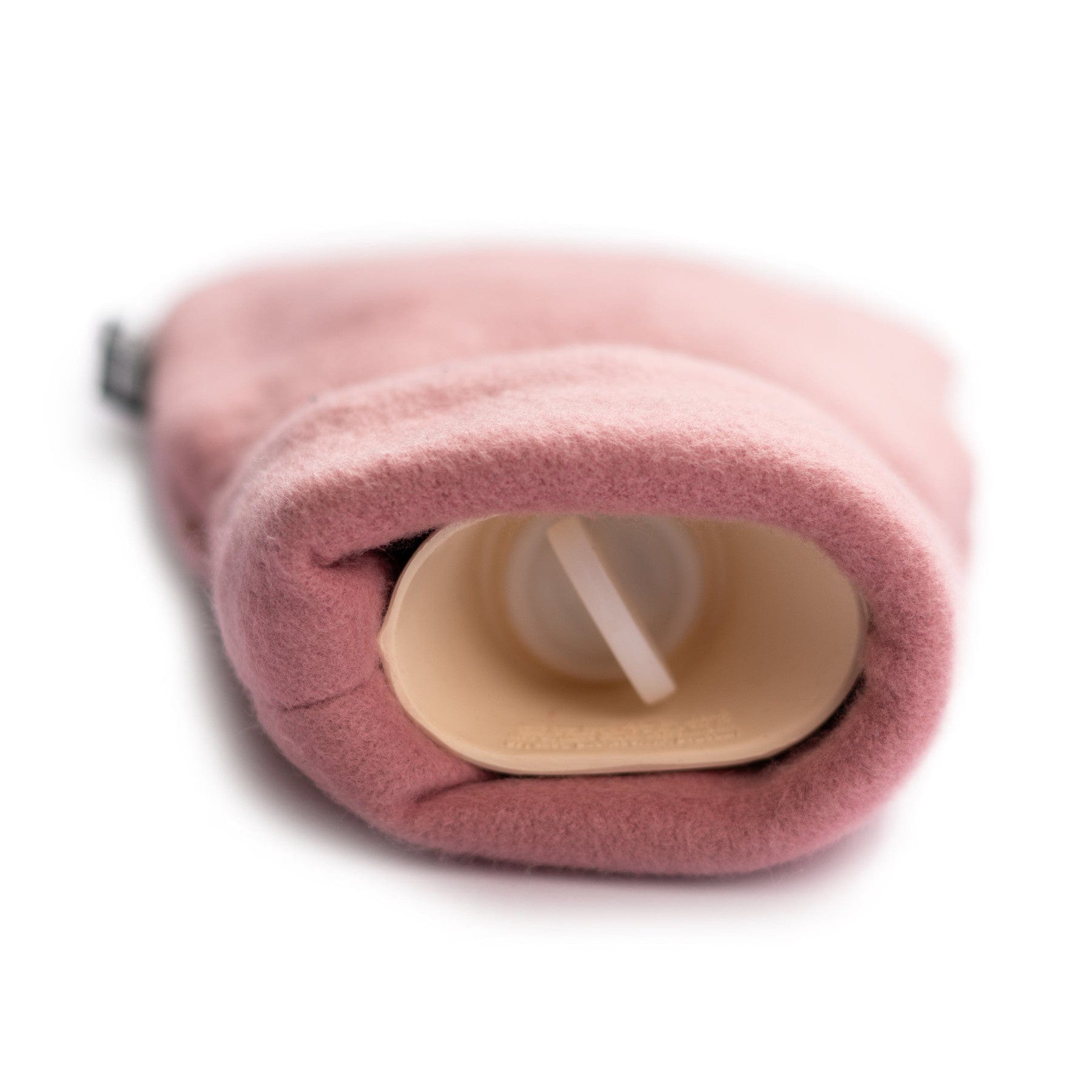 Mini pink organic cotton hot water bottle