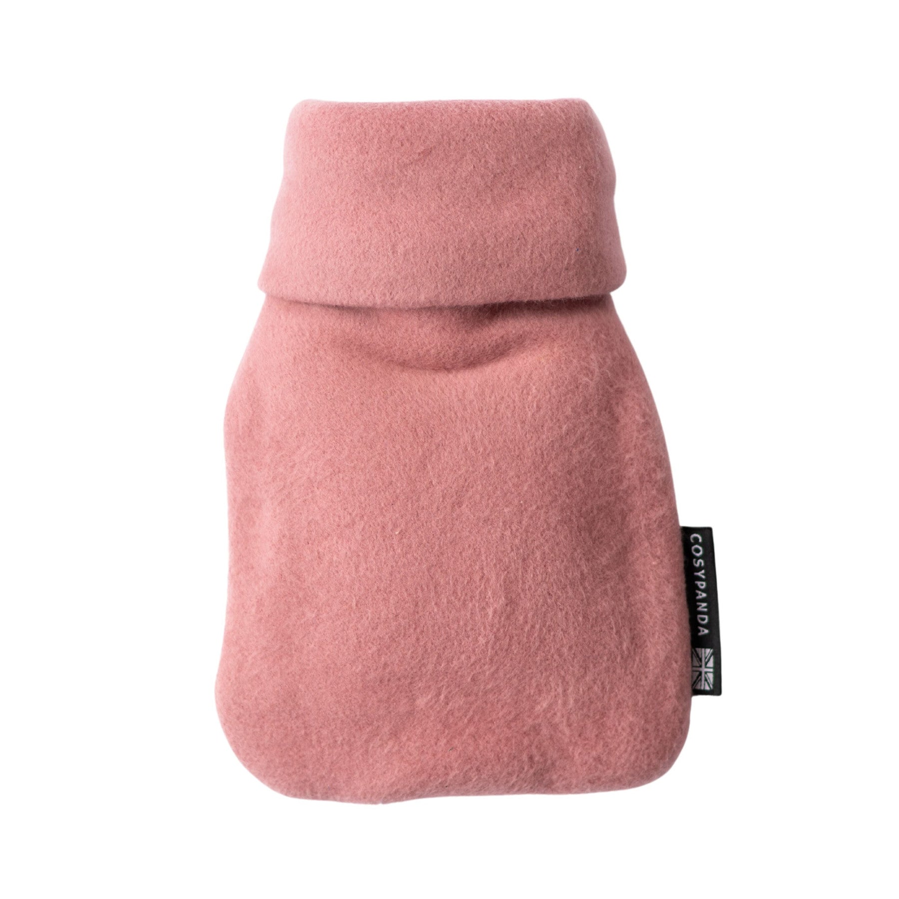 Mini pink organic cotton hot water bottle