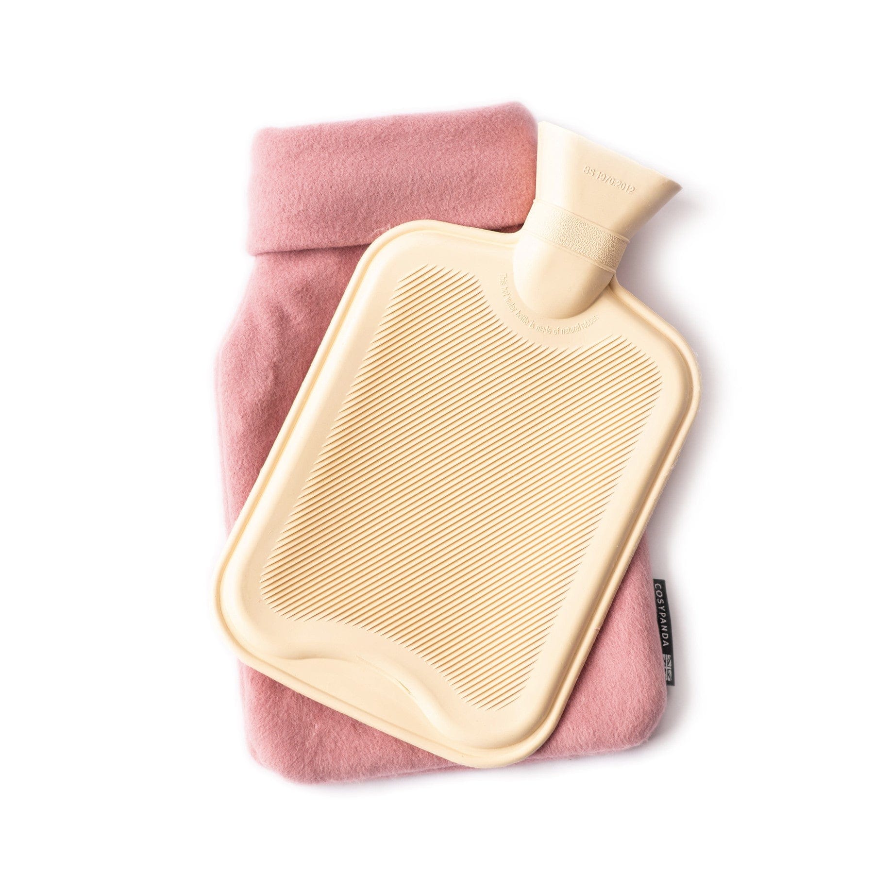 Pink organic cotton hot water bottle