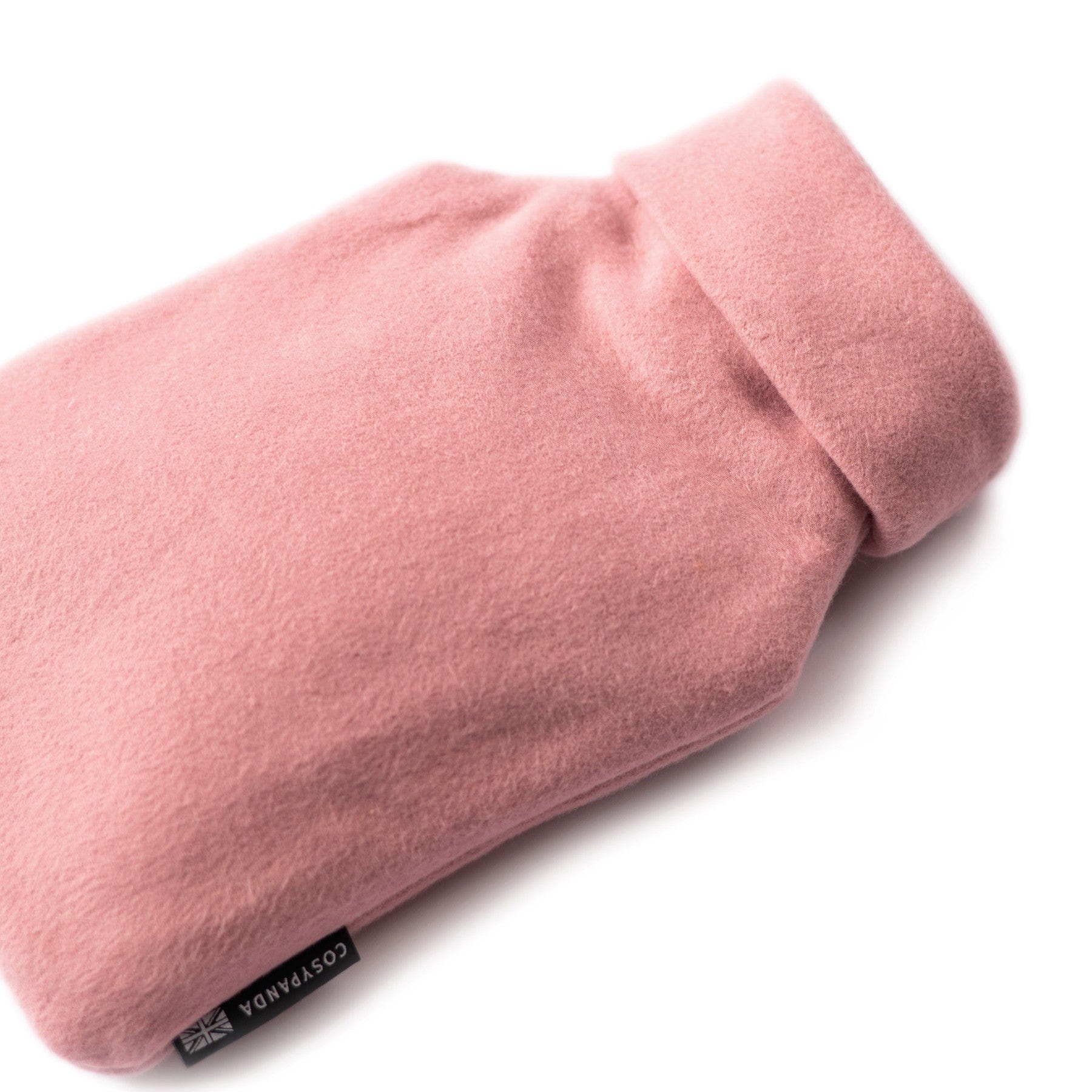 Pink organic cotton hot water bottle