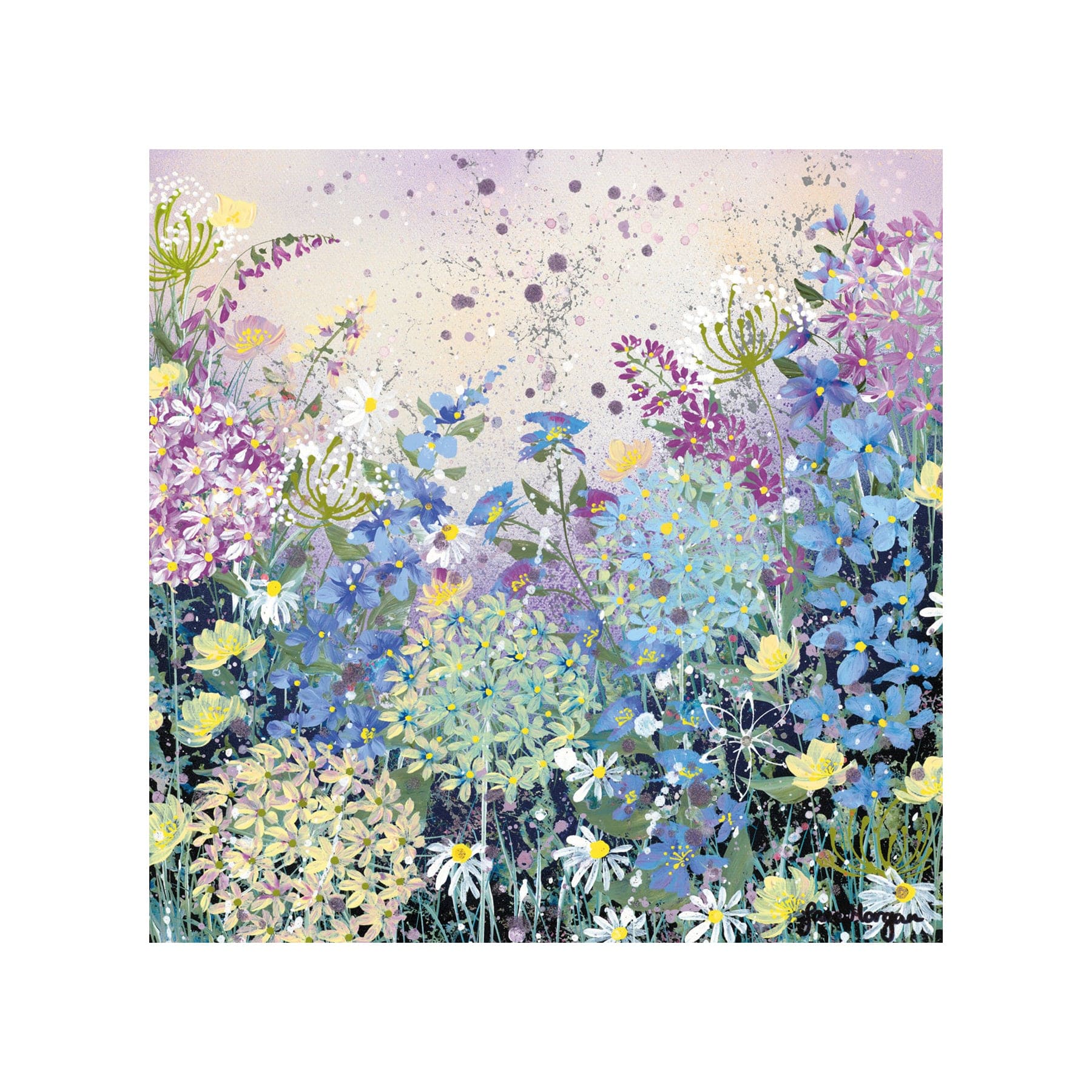 Cottage garden greetings card