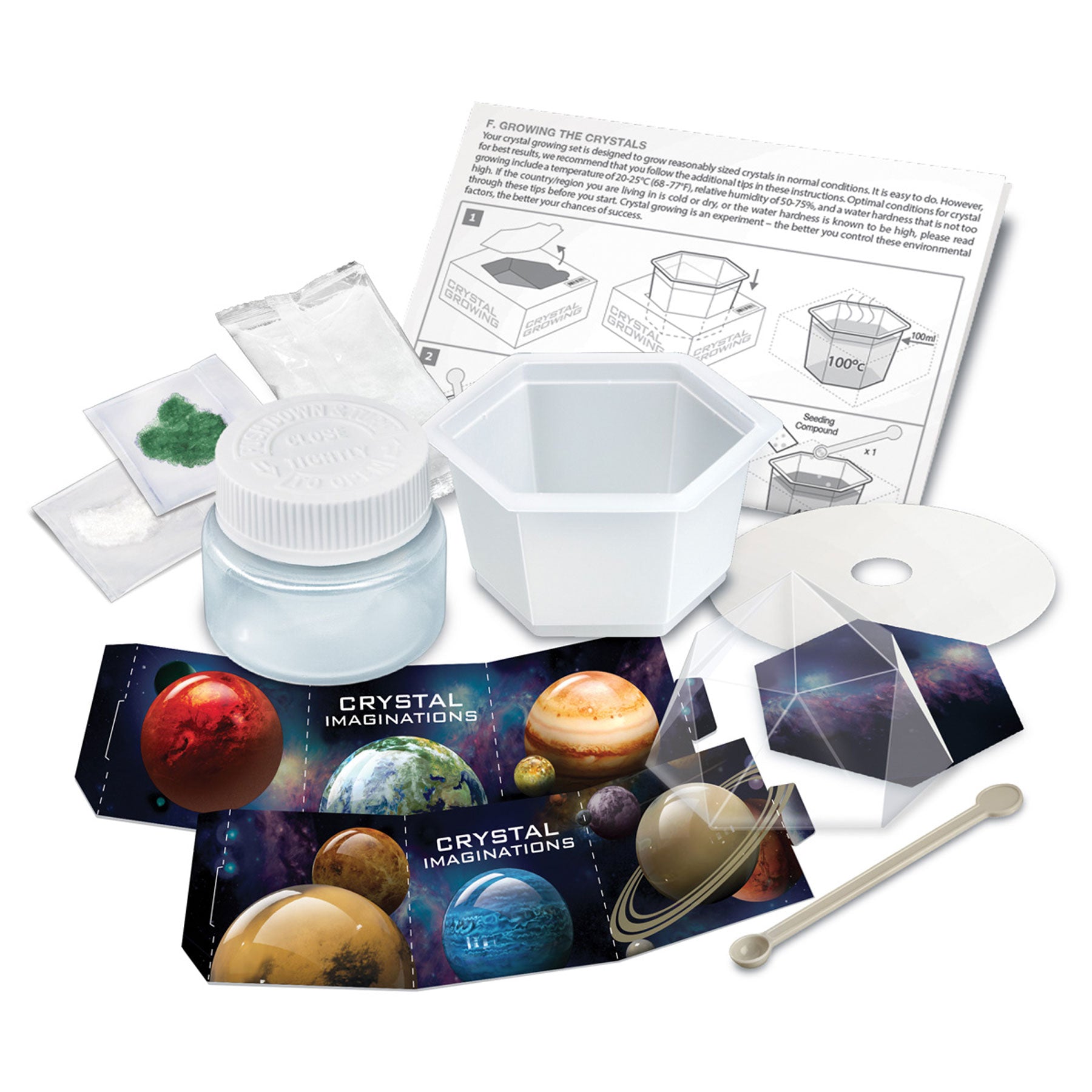 Crystal imagination crystal growing kit green