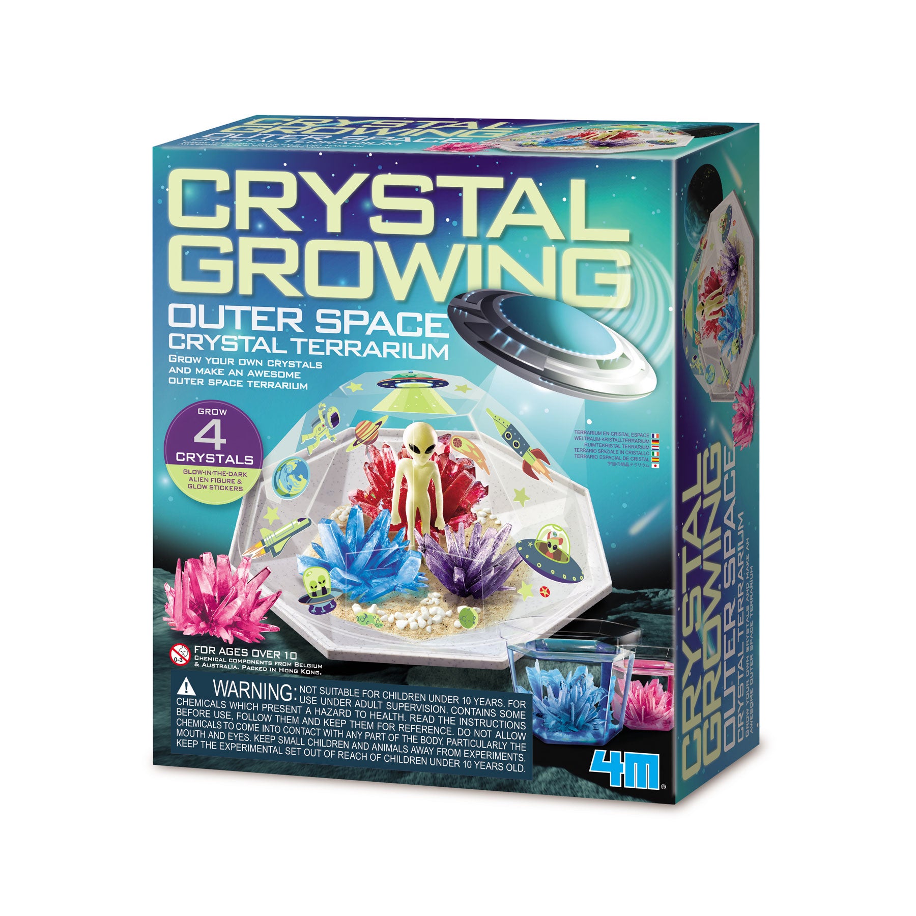 Crystal growing outer space crystal terrarium