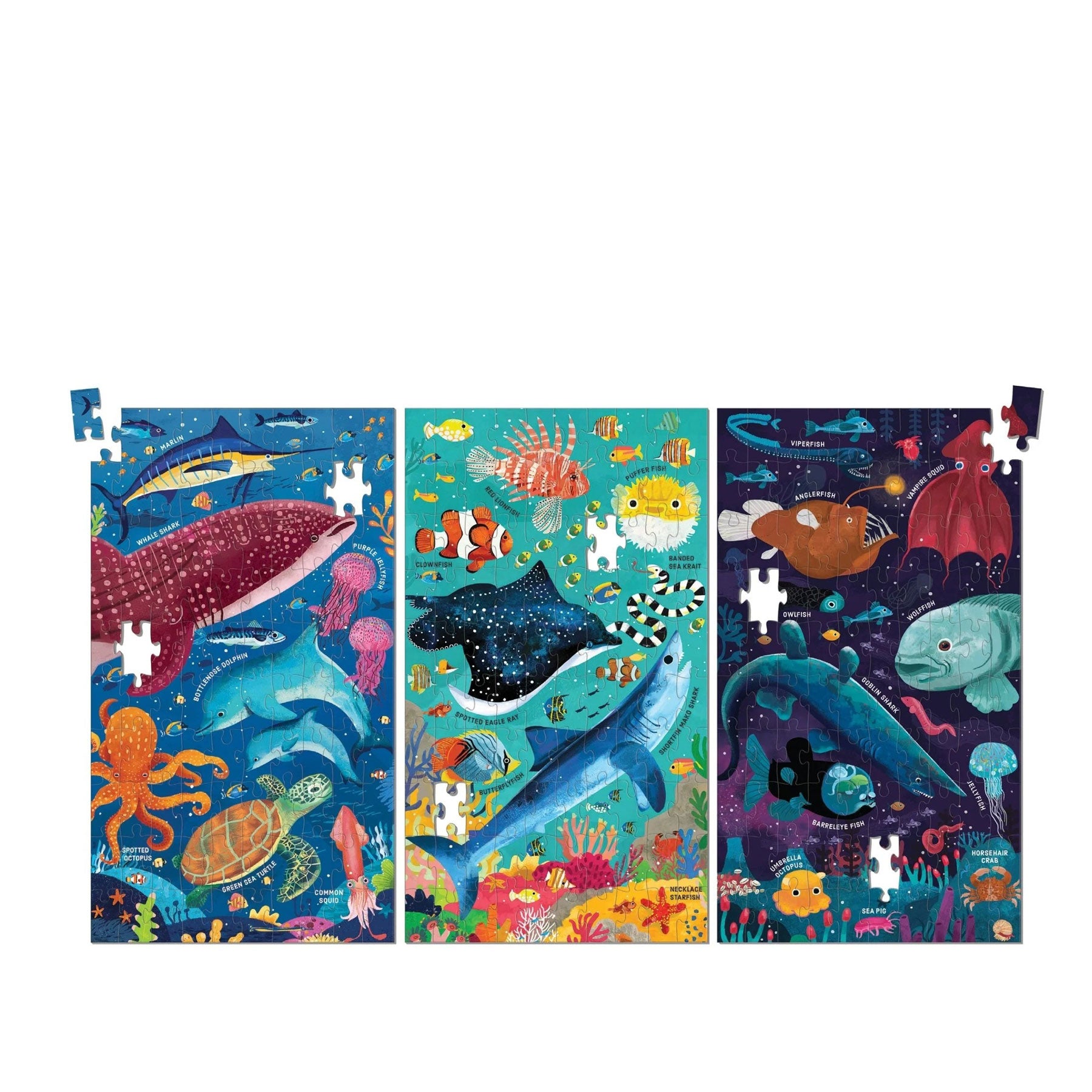 Depths of the oceans science puzzle set