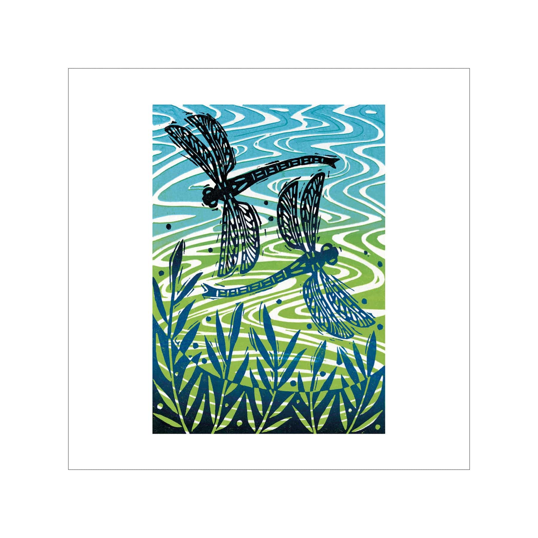 Dragonflies greetings card