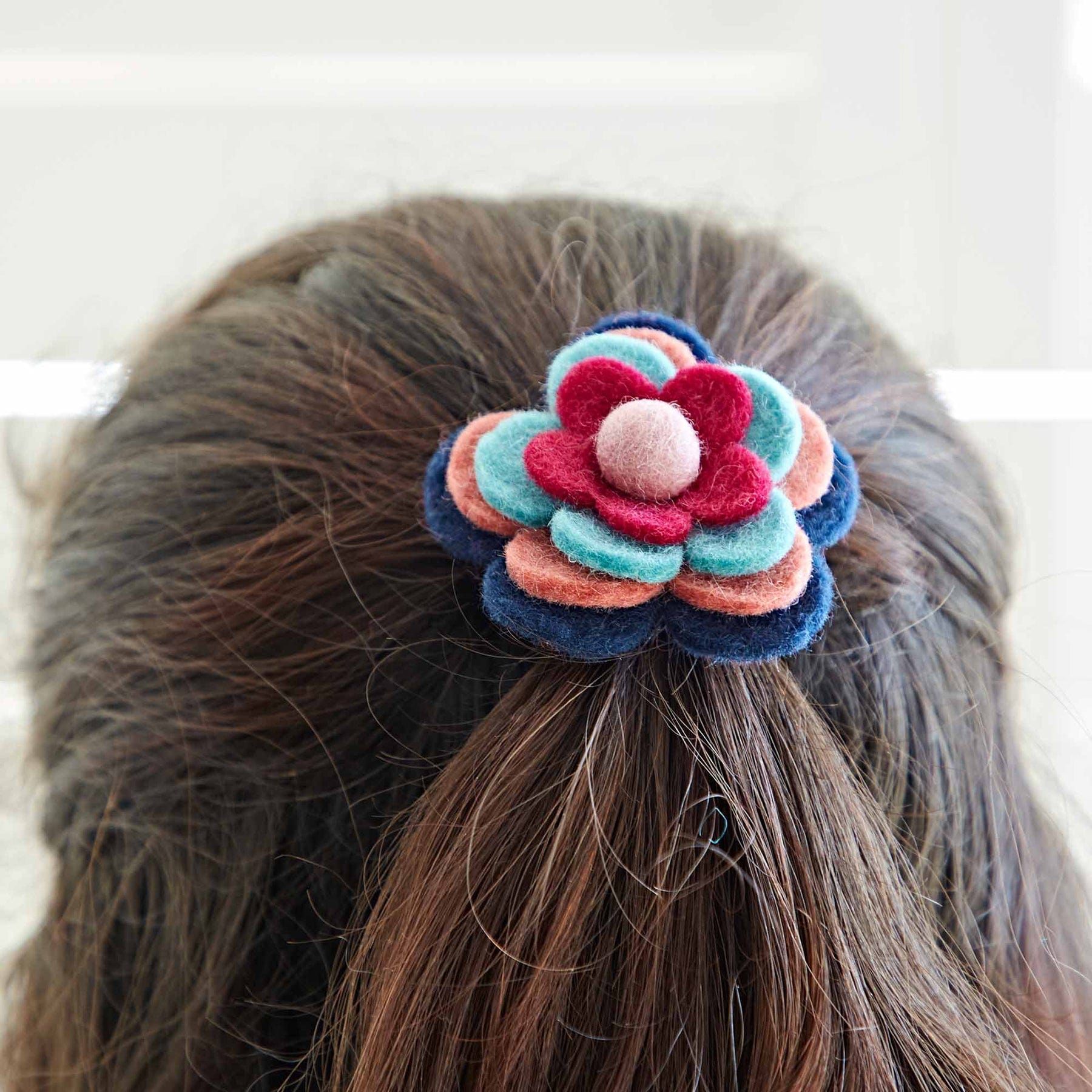 Felt 4 flower hairband (sold singly)