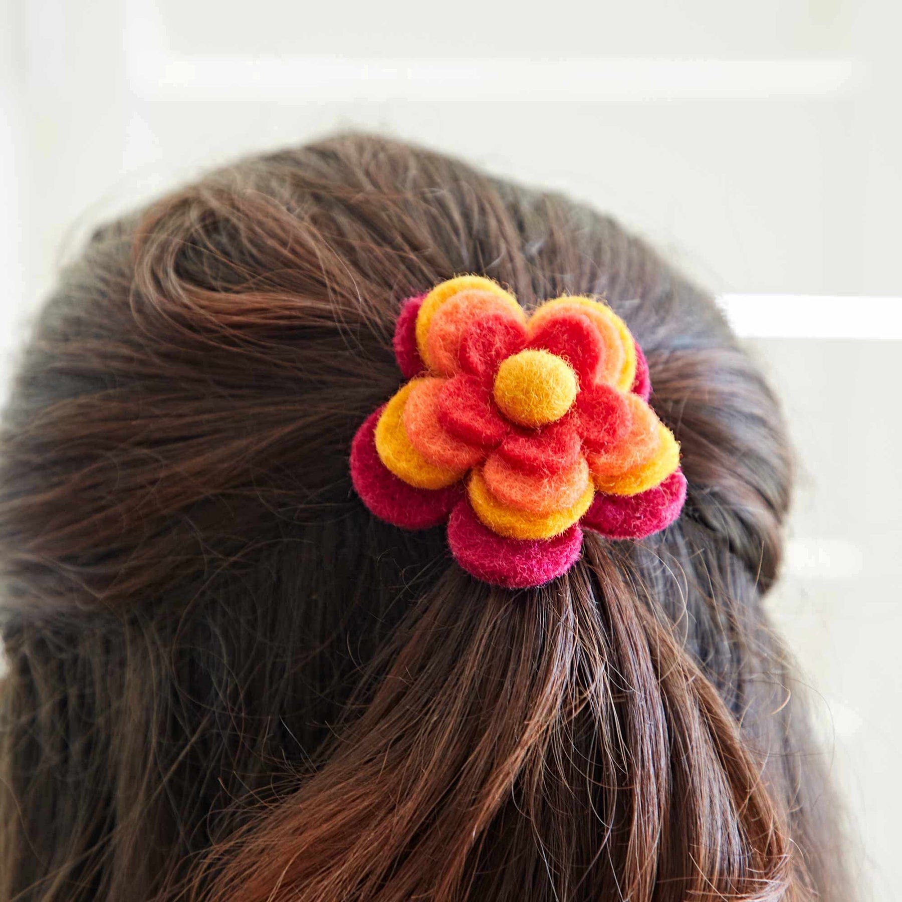 Felt 4 flower hairband (sold singly)