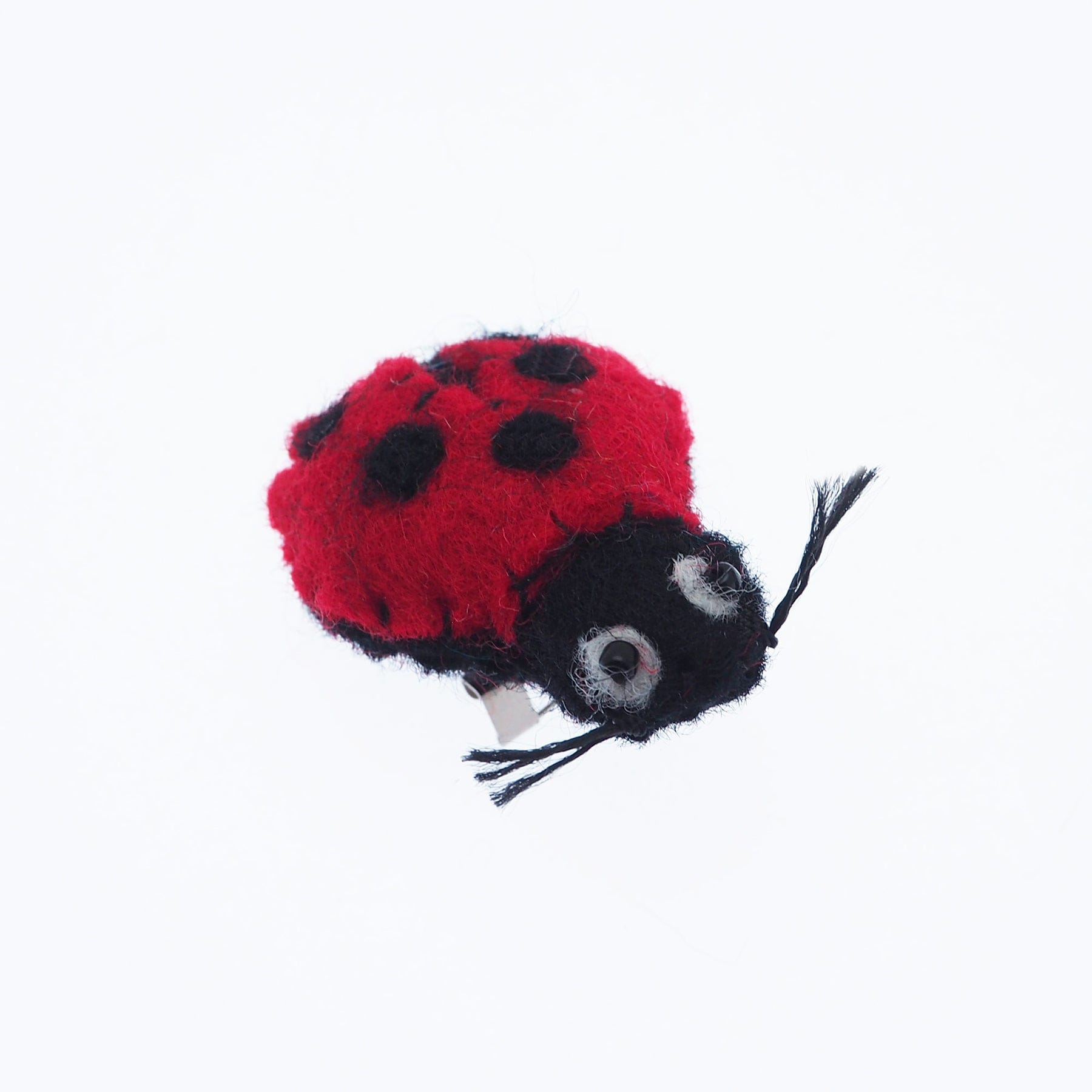 Felt ladybird brooch