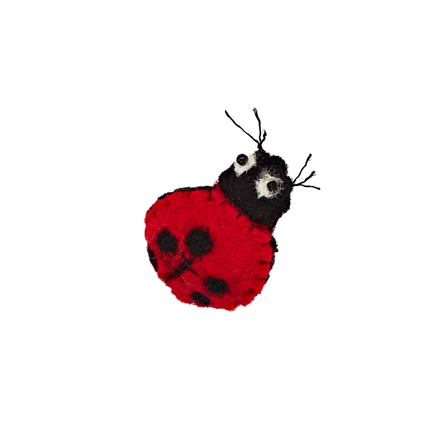 Felt ladybird brooch