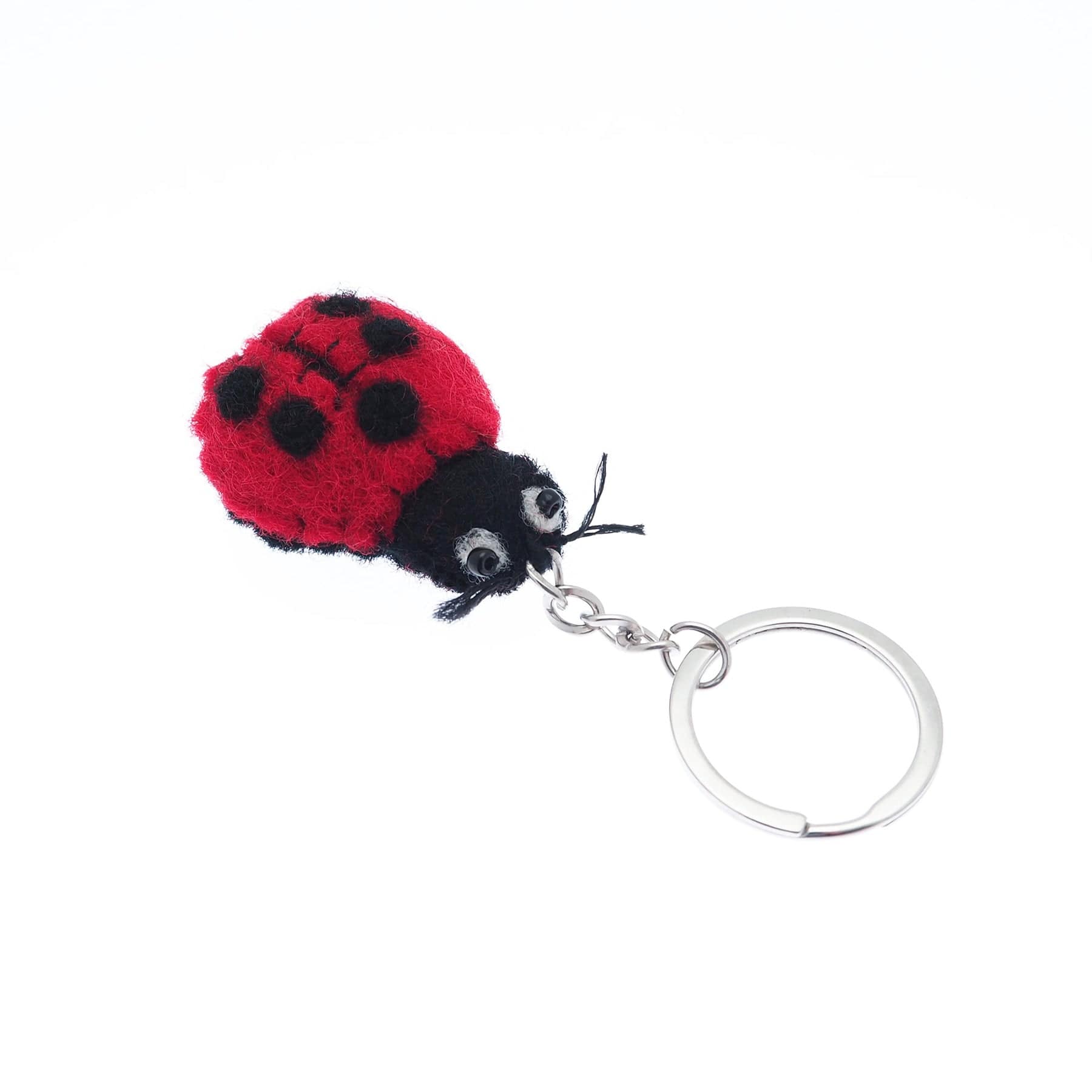 Felt ladybird keyring