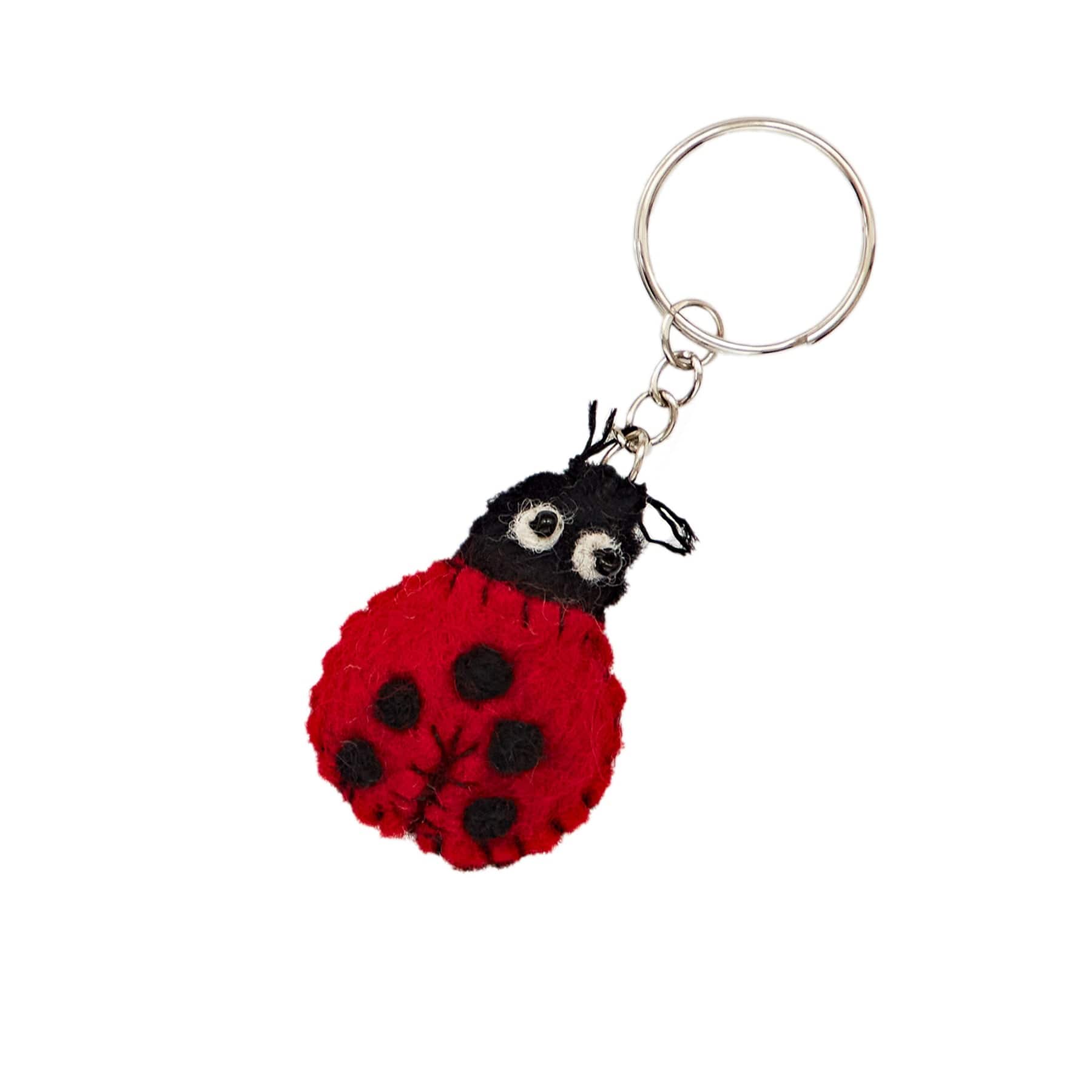 Felt ladybird keyring