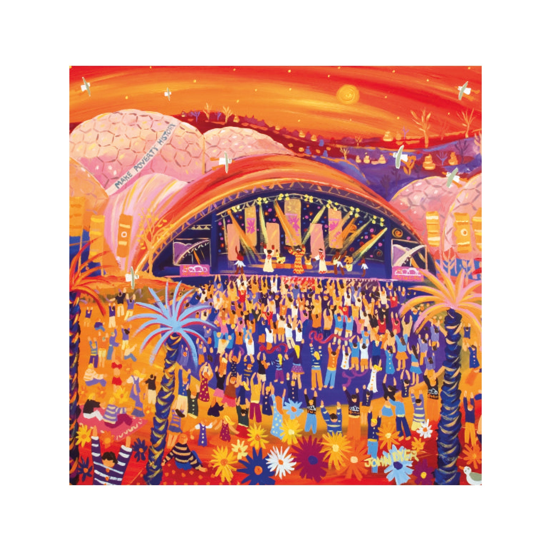 Africa calling live 8, Eden Project greetings card