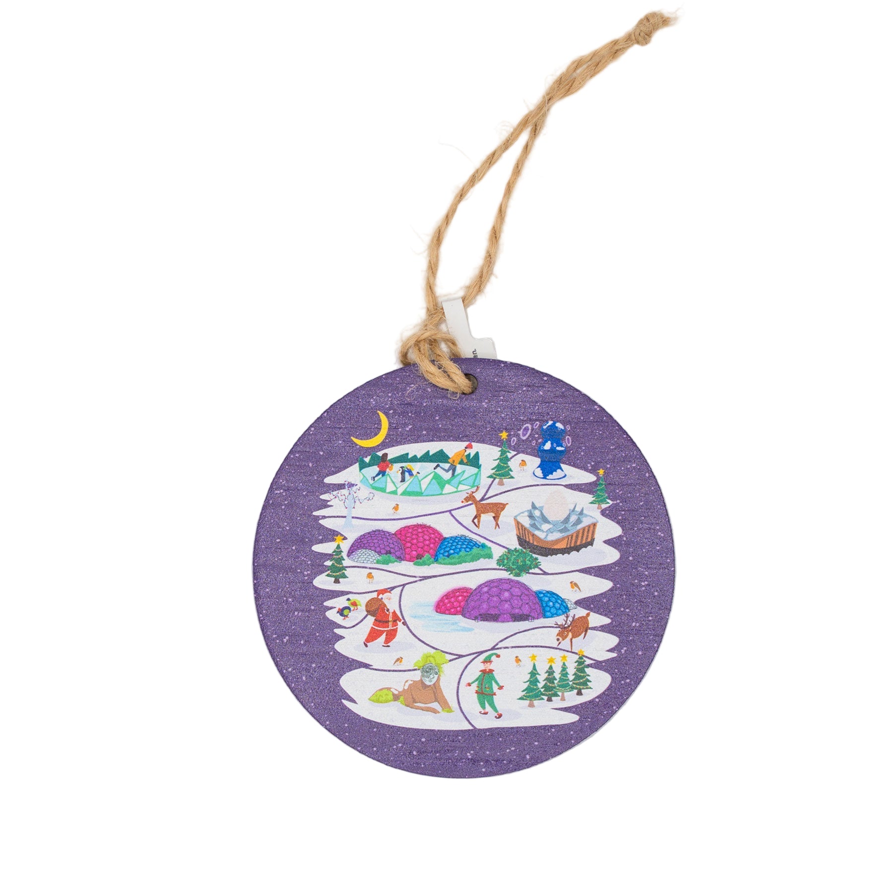 Christmas scene bamboo hanging decoration