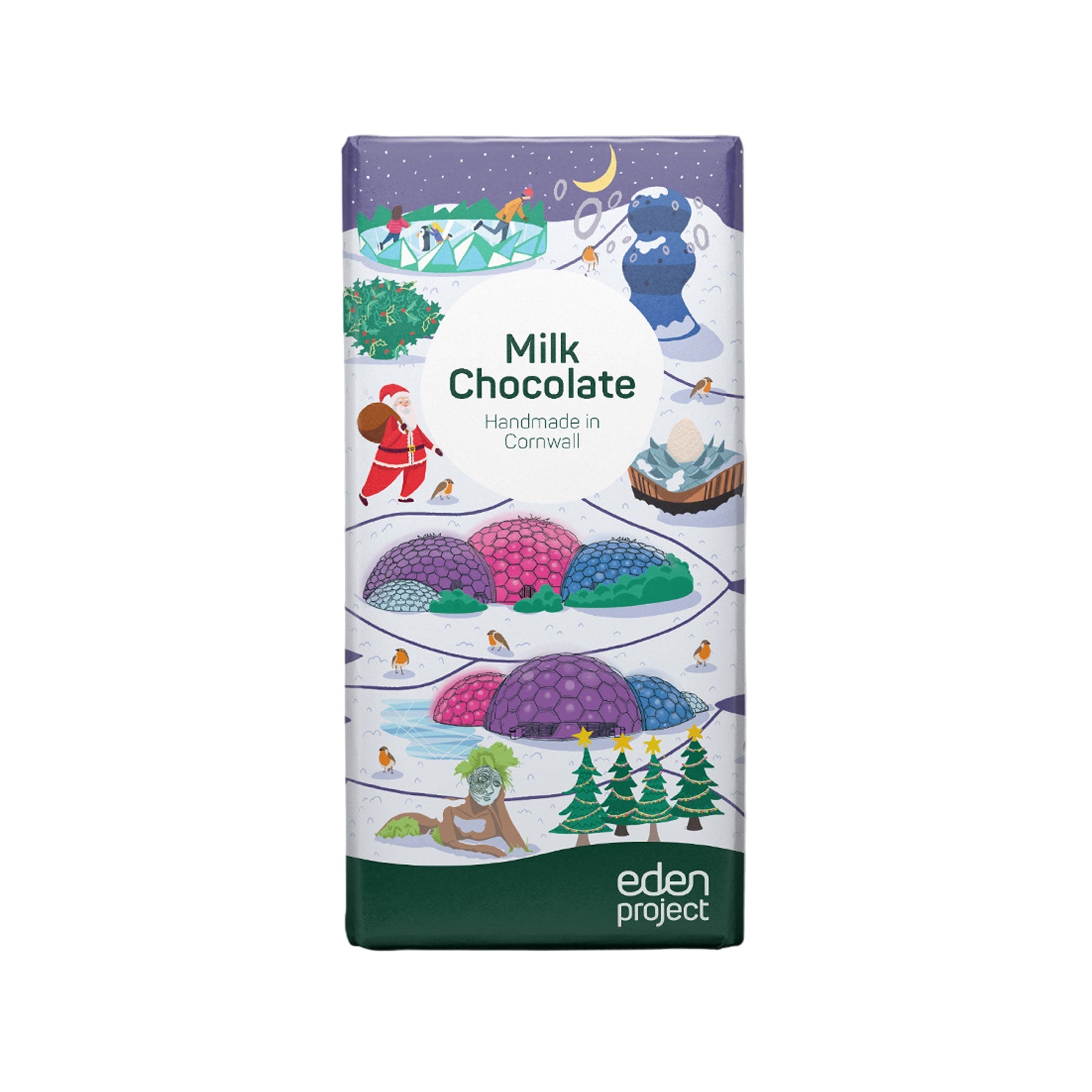Eden Christmas scene milk chocolate bar 100g