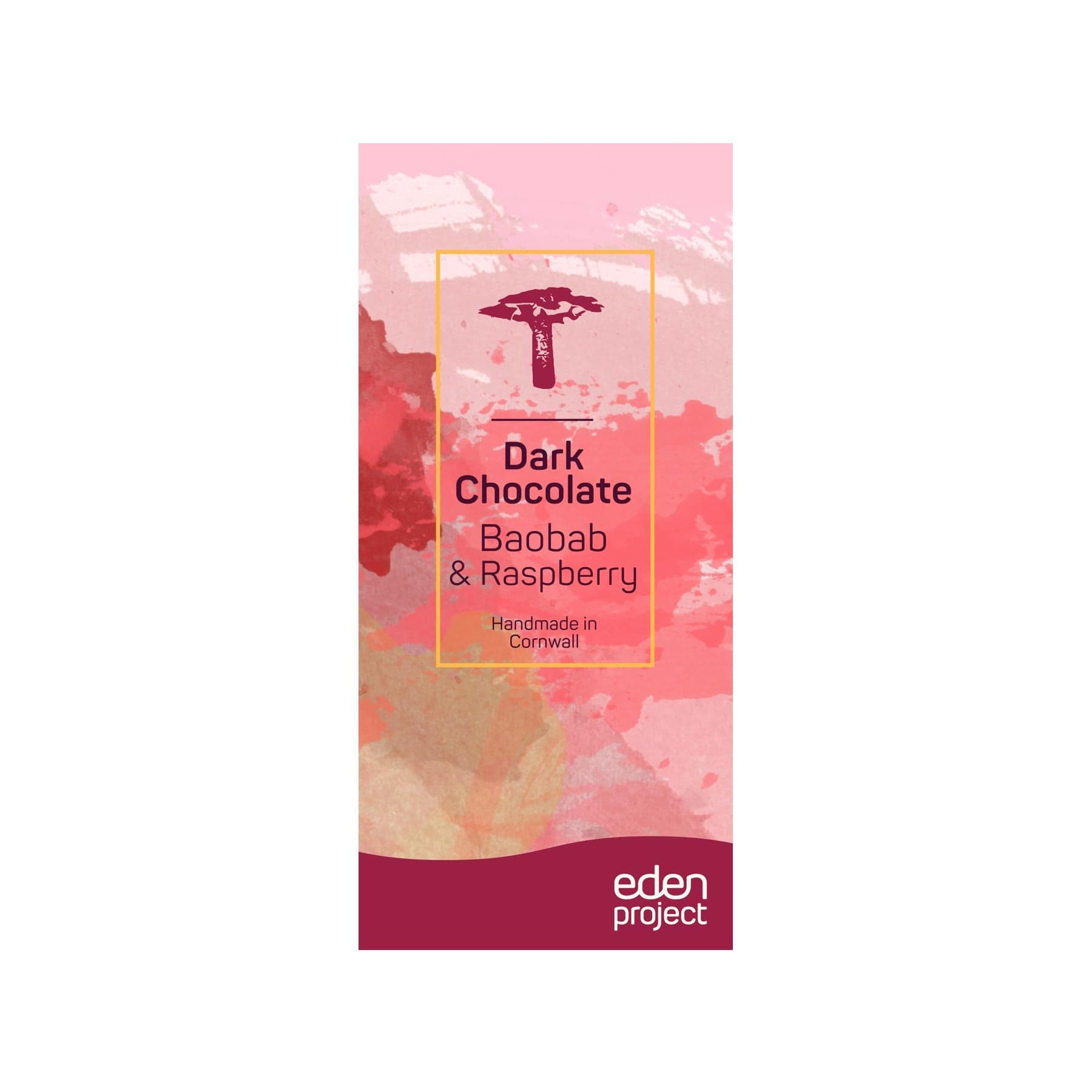 Dark chocolate with baobab & raspberry 100g