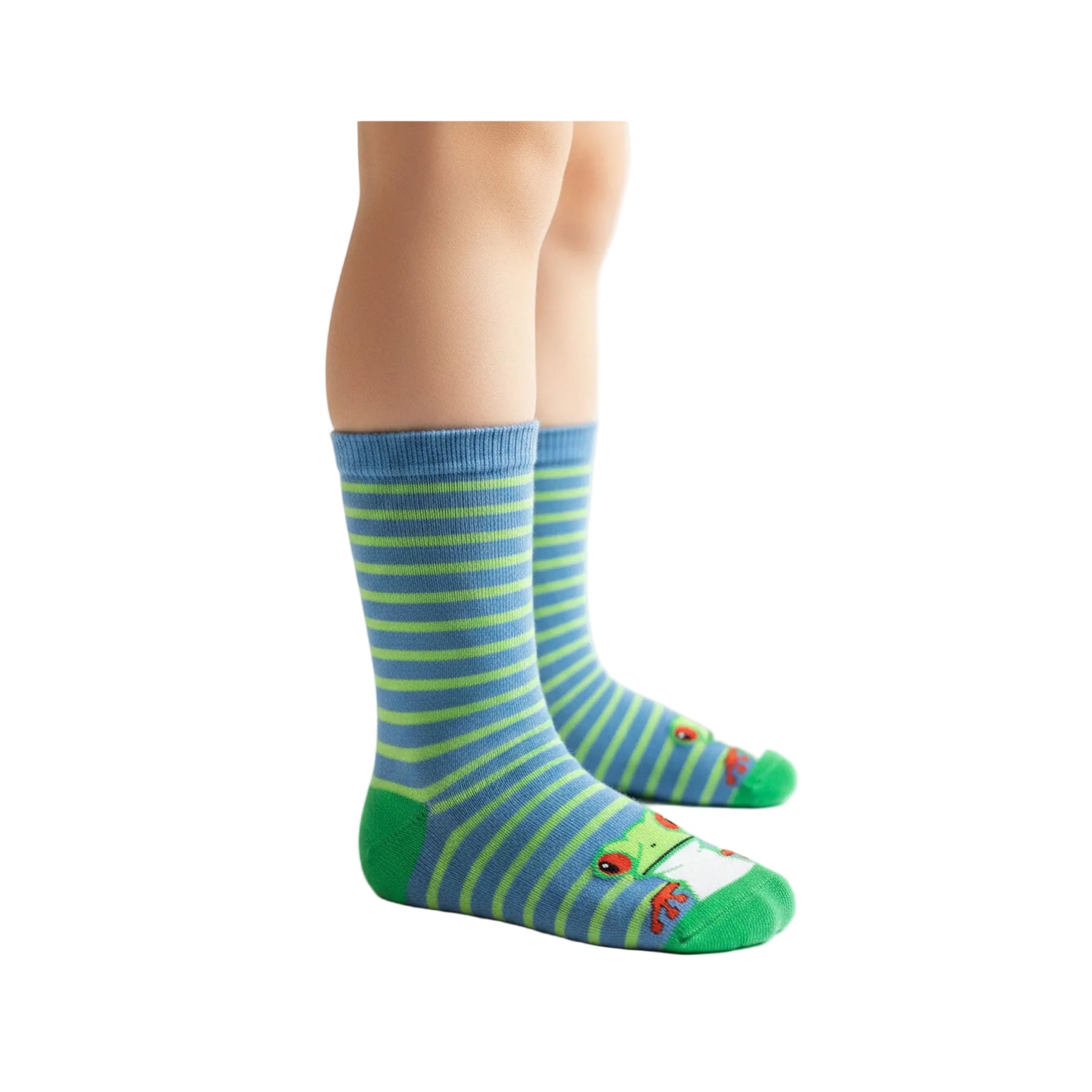 Kids tree frog stripe socks