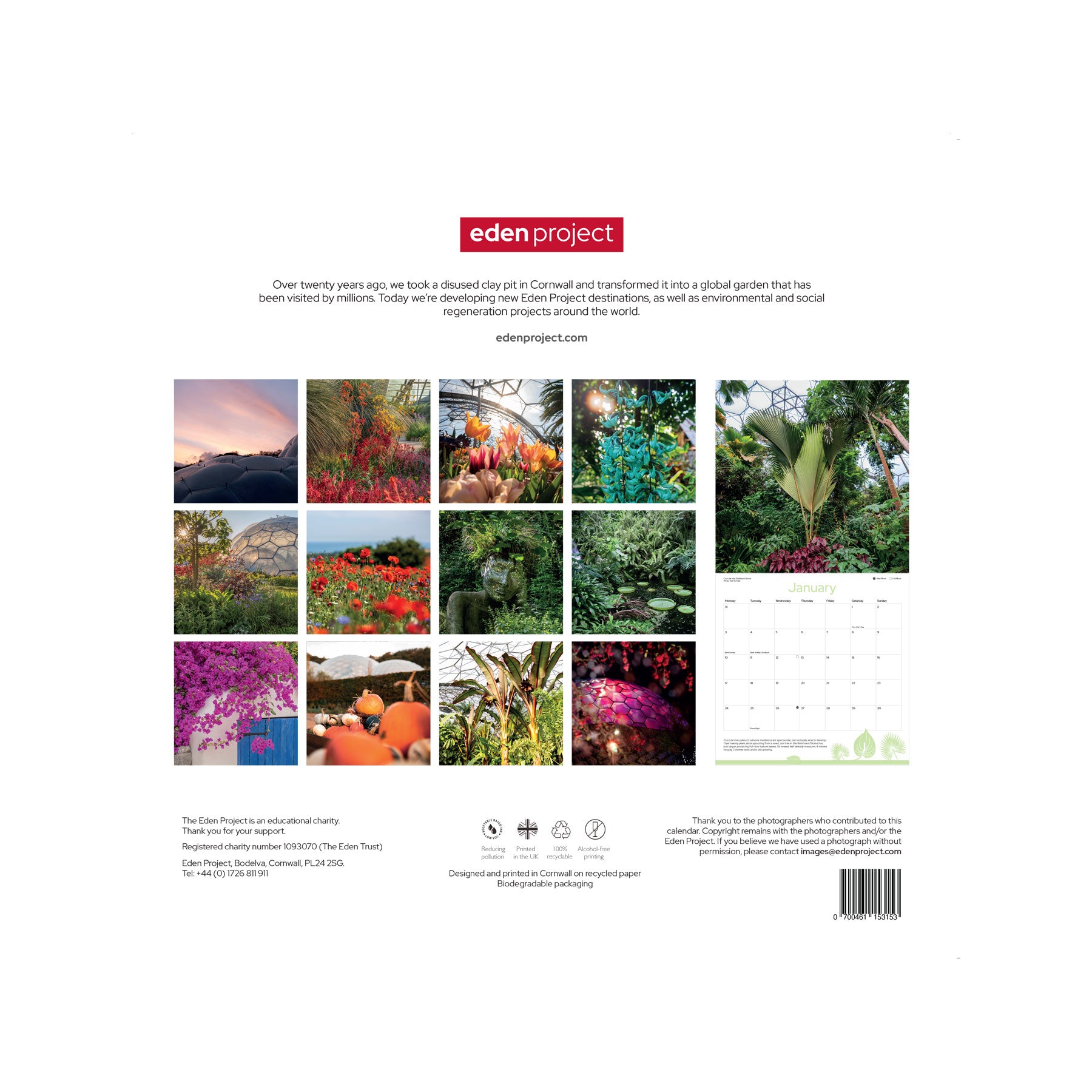 Eden Project calendar 2027