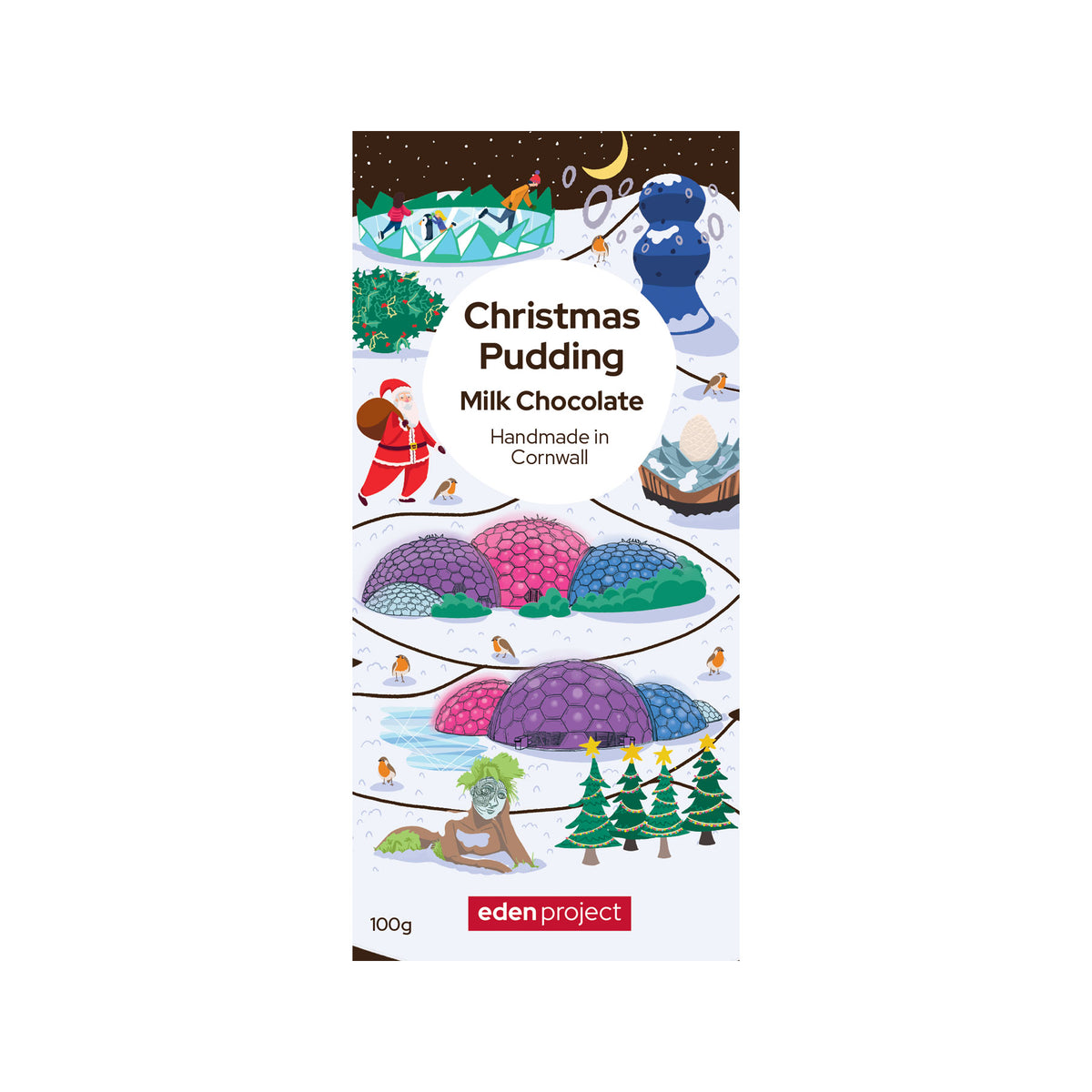 Christmas pudding milk chocolate bar 100g