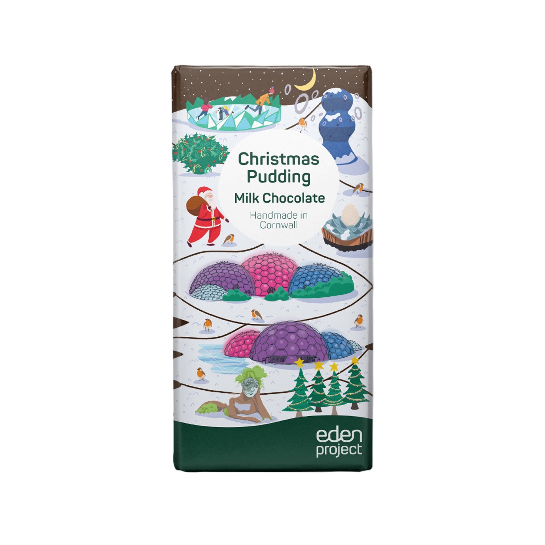 Christmas pudding milk chocolate bar 100g