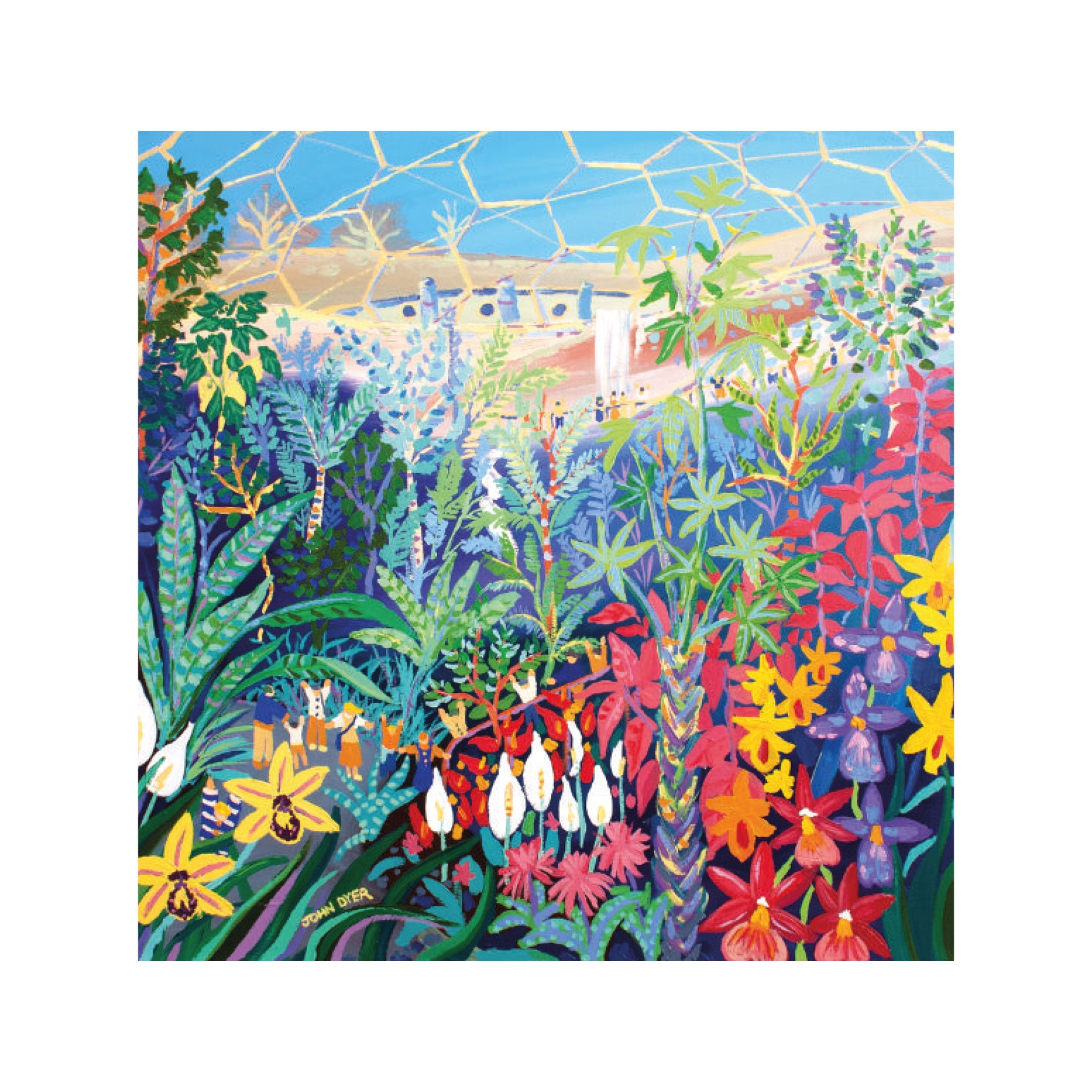 Tropical flowers, Eden Project greetings card