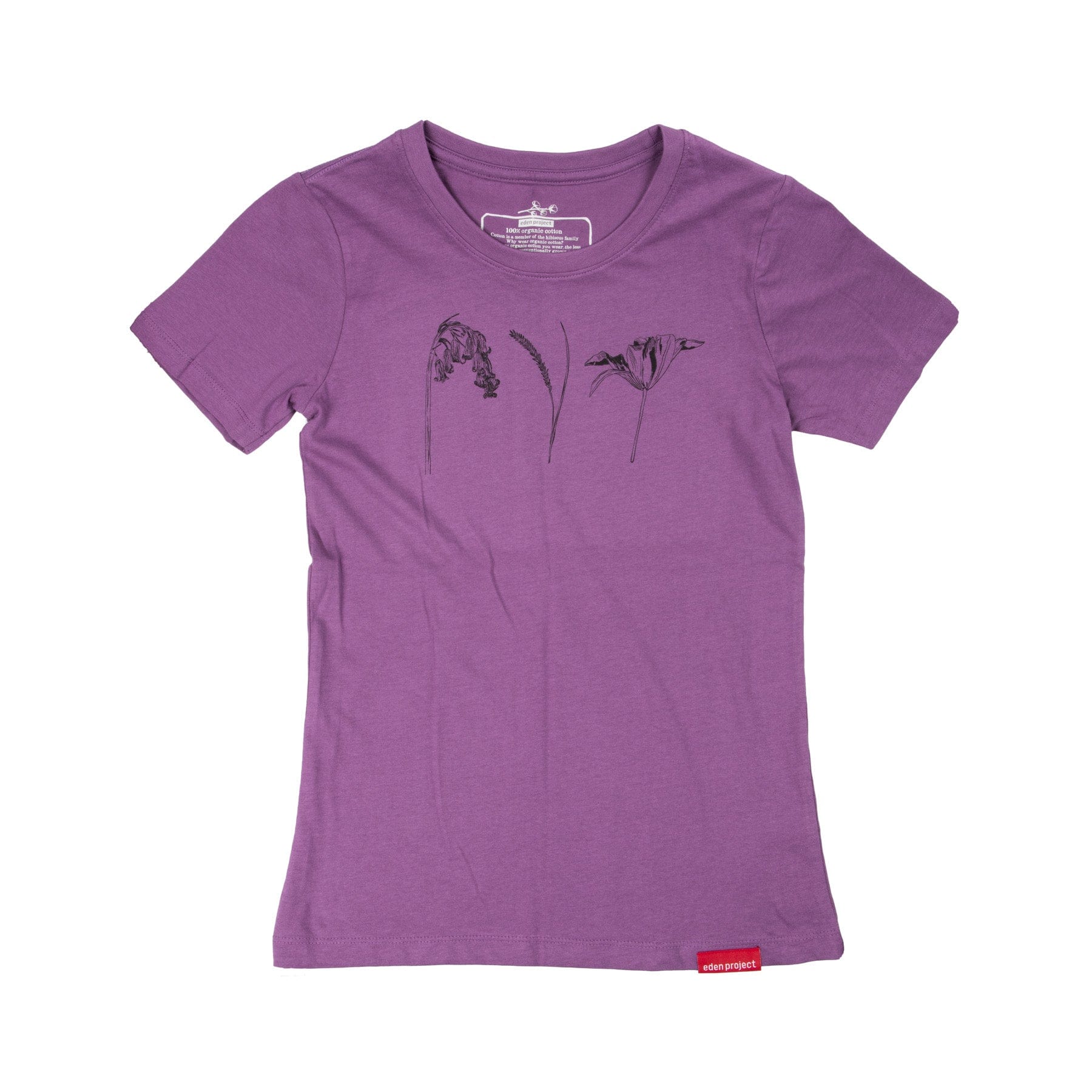 Women's lined floral t-shirt