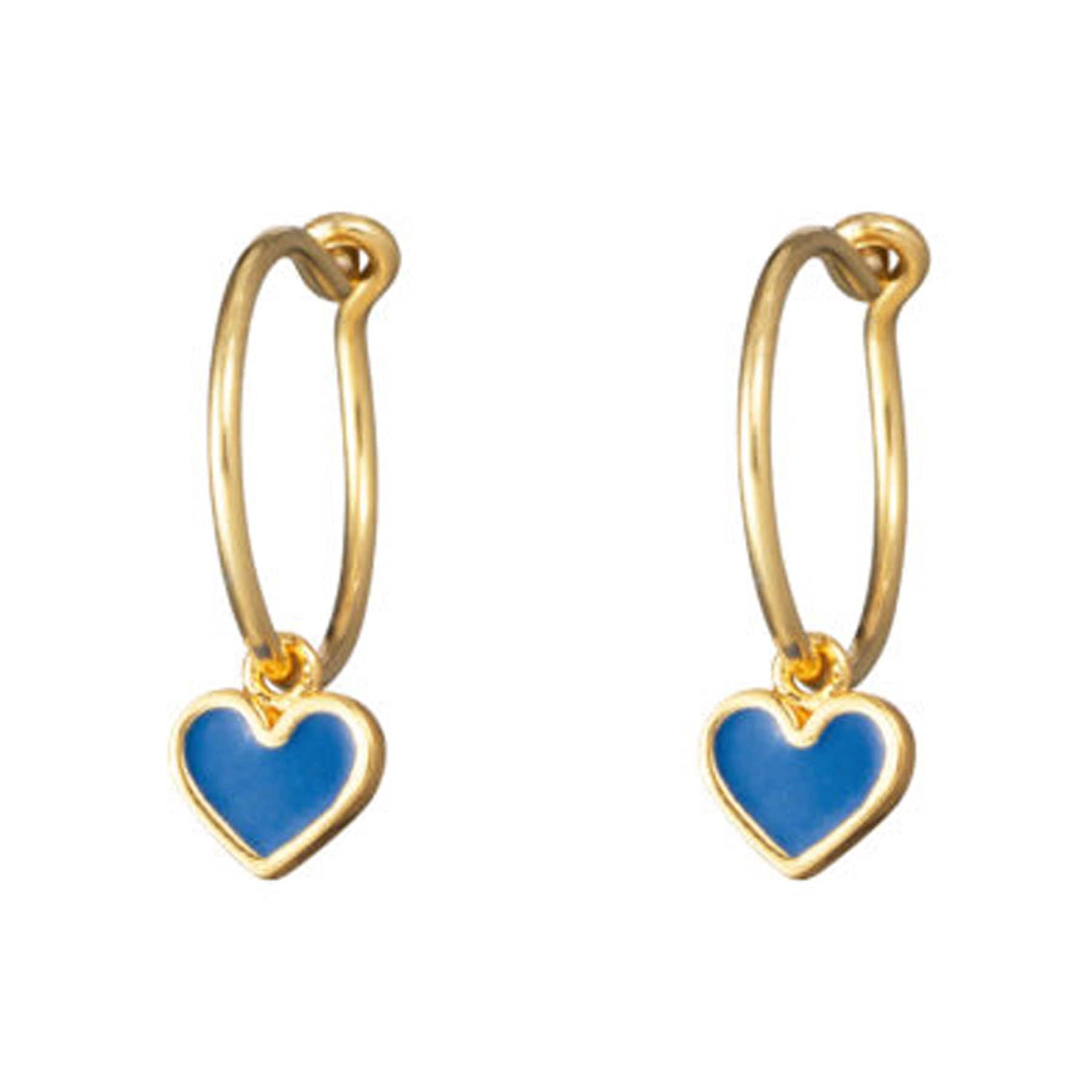Eve heart huggie earrings