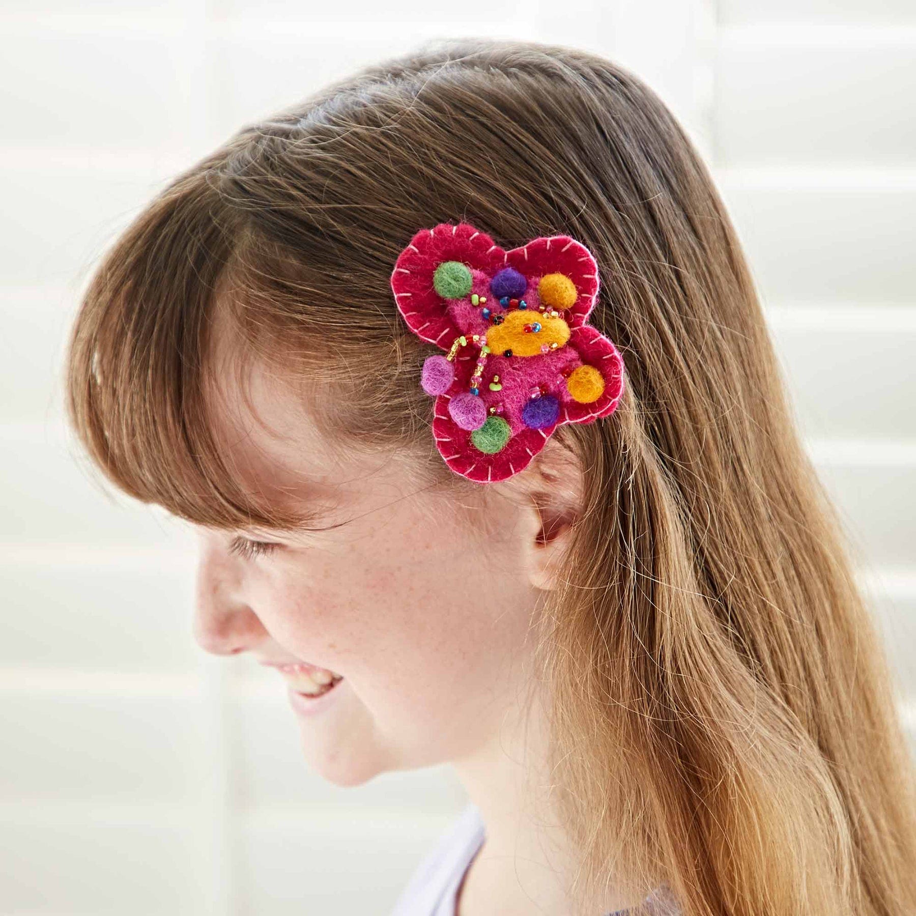 Felt butterfly hairslide (sold singly)