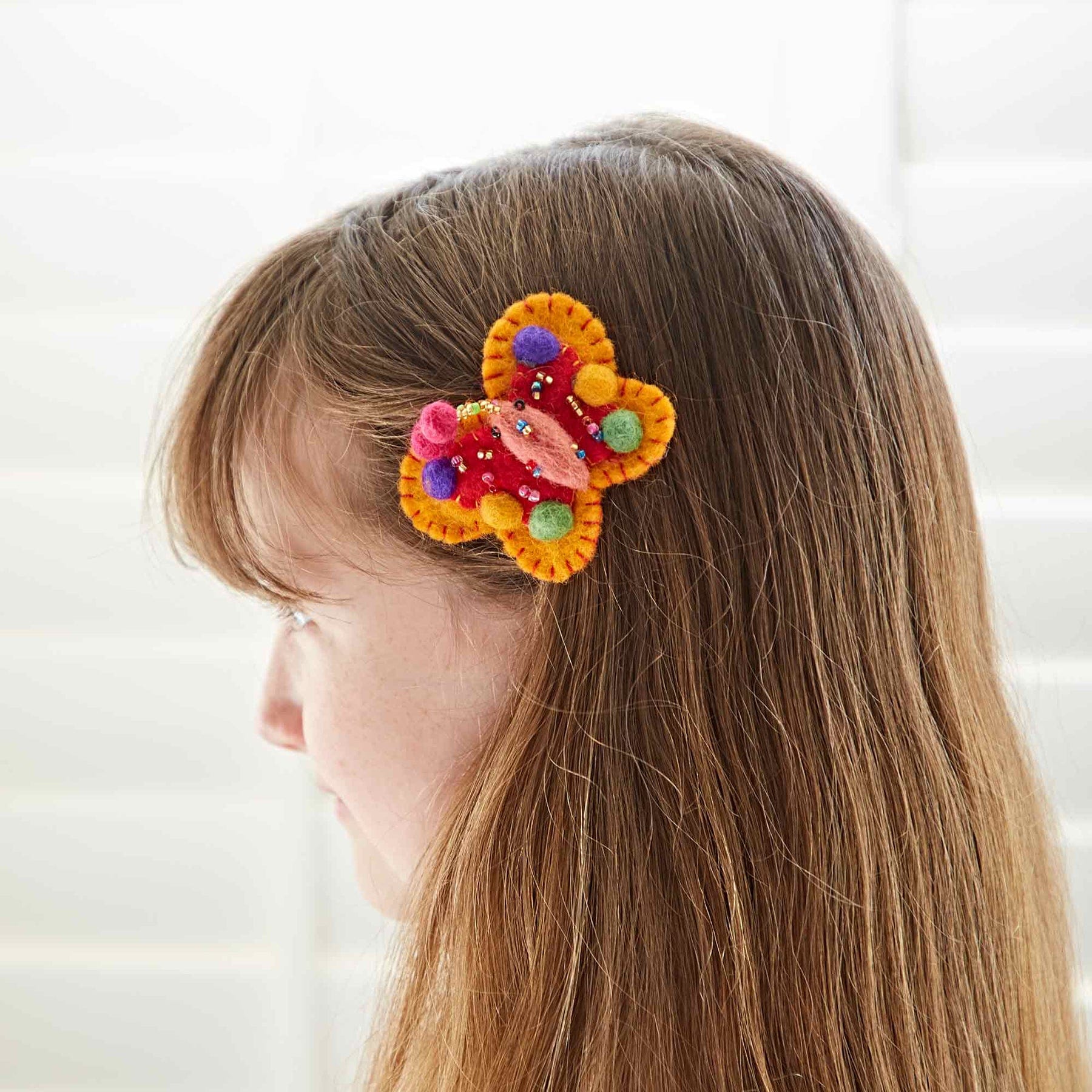 Felt butterfly hairslide (sold singly)