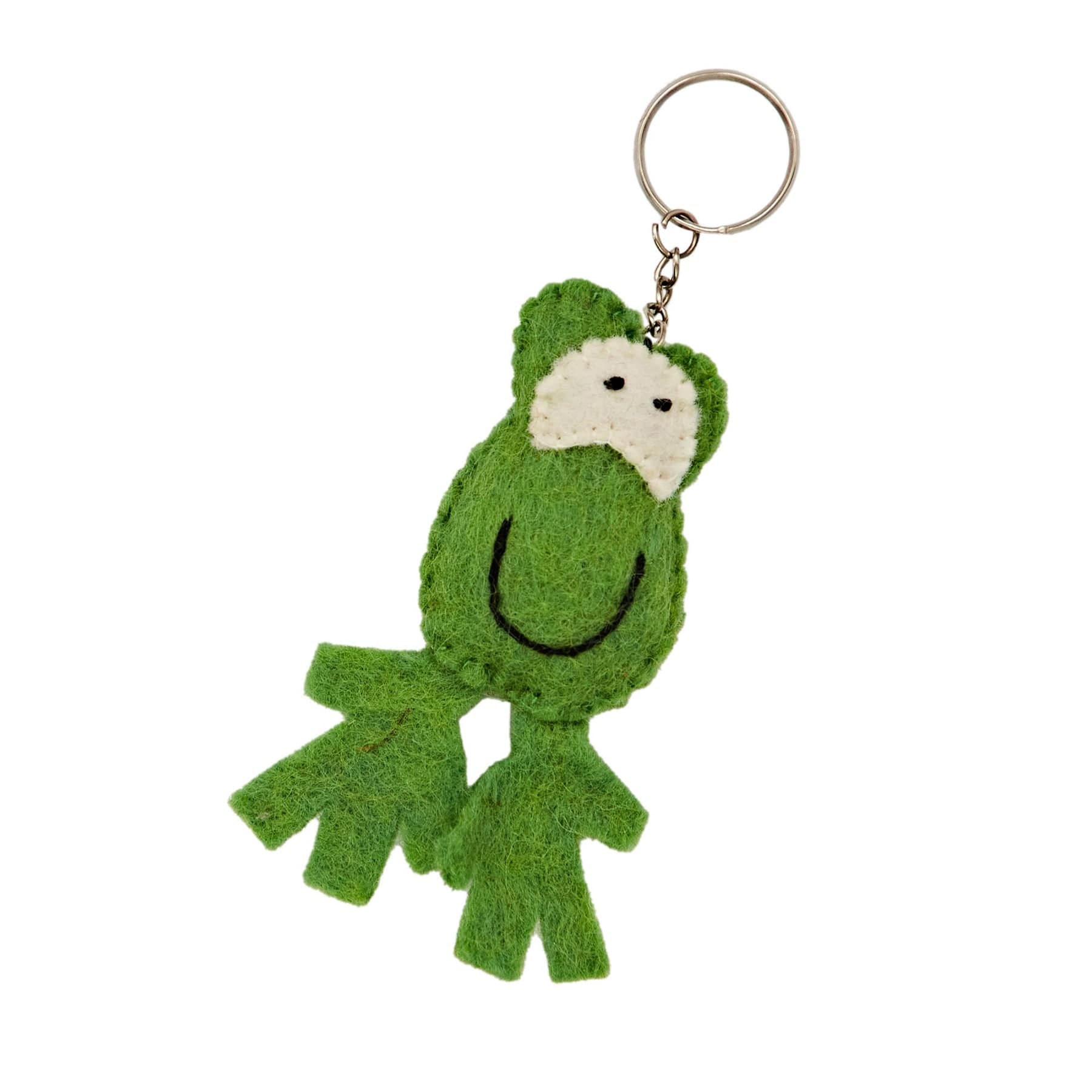 Felt frog keyring