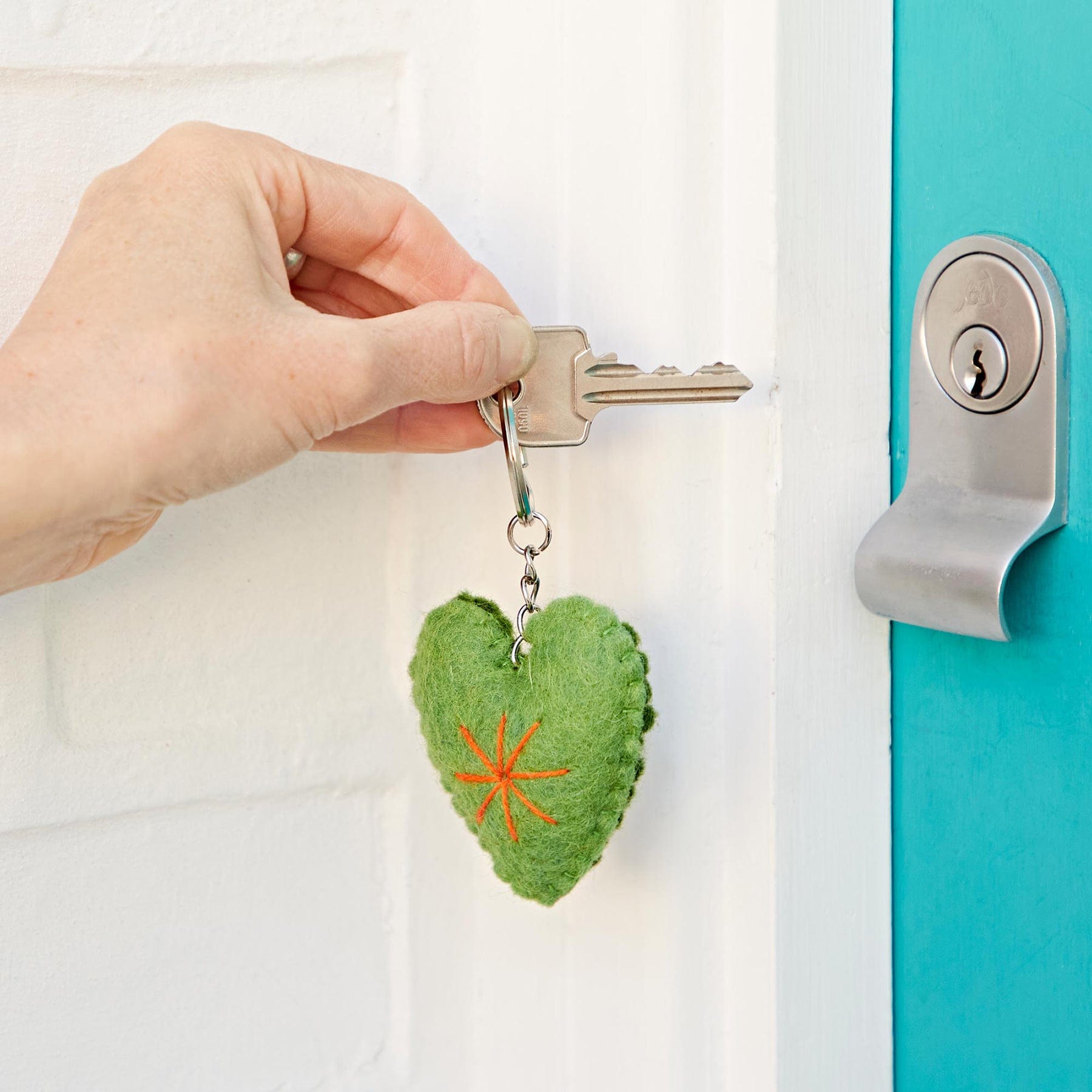 Felt heart keyring (sold singly)