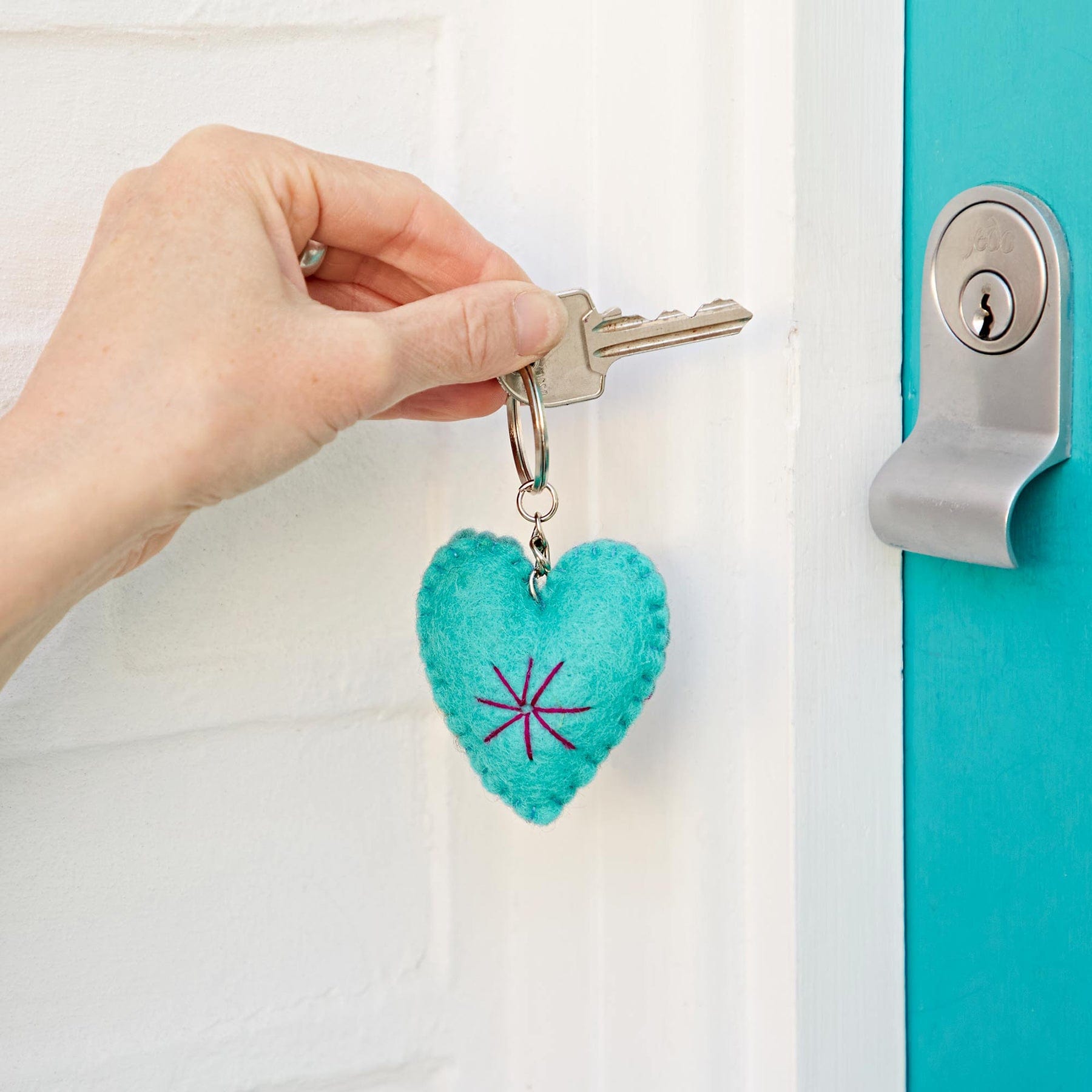 Felt heart keyring (sold singly)