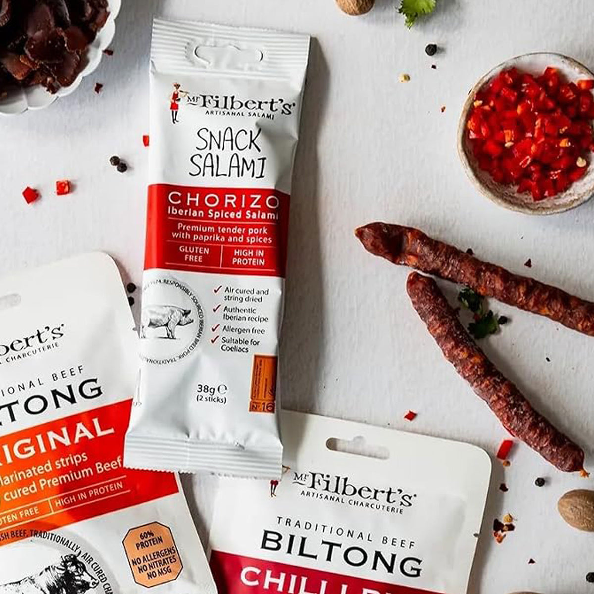 Filbert's snack salami chorizo 38g