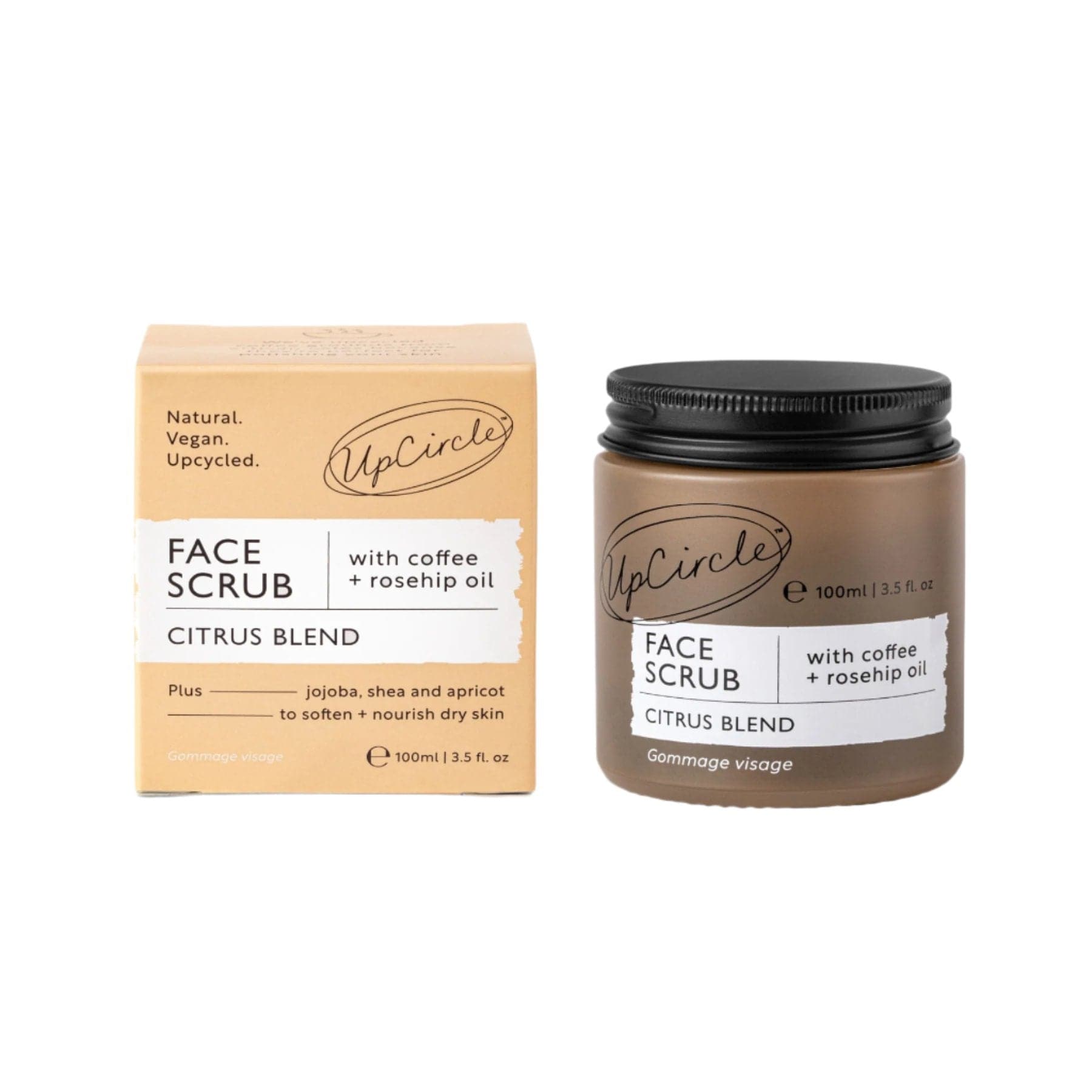 Face scrub with coffee & rosehip - citrus