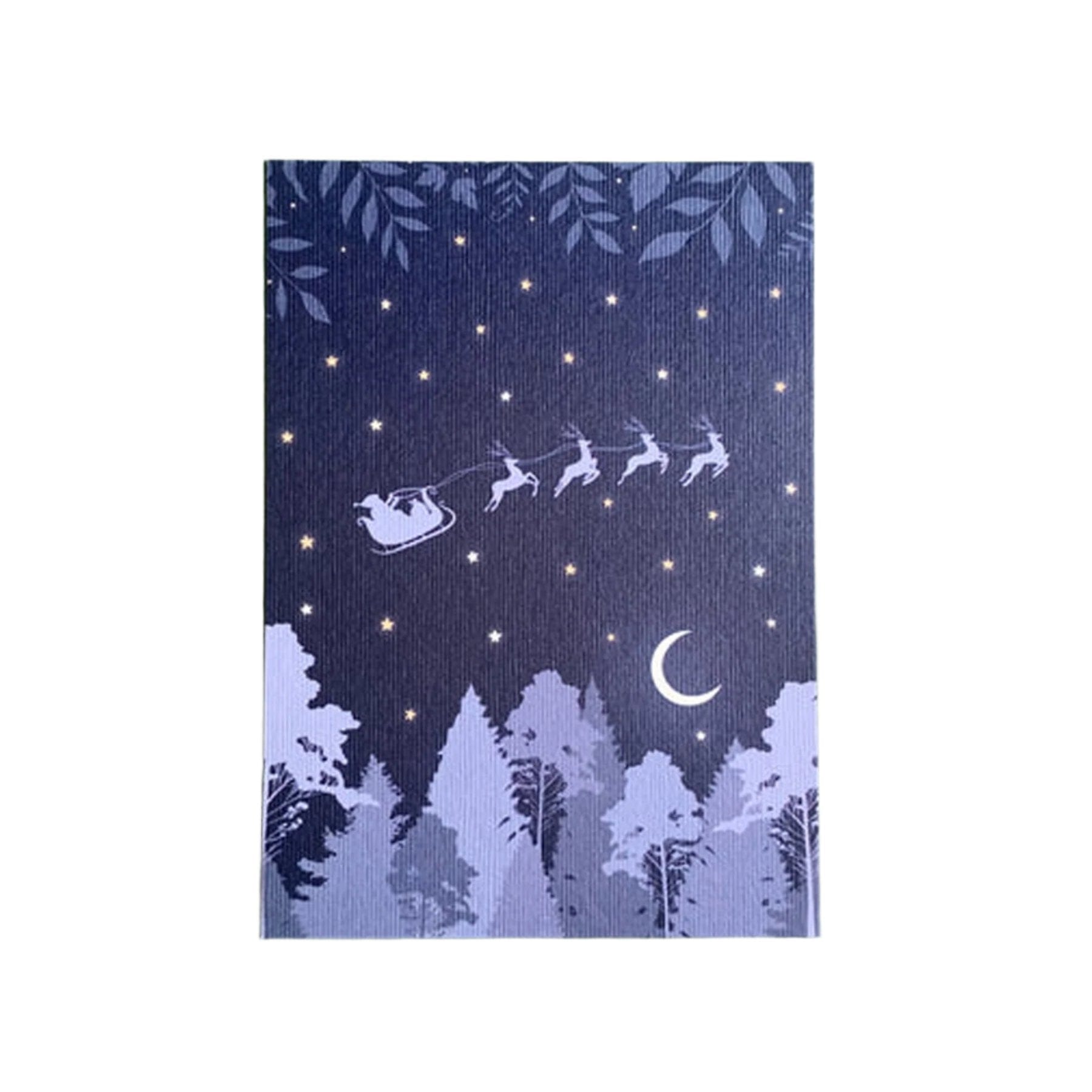 Father Christmas sleigh Christmas card