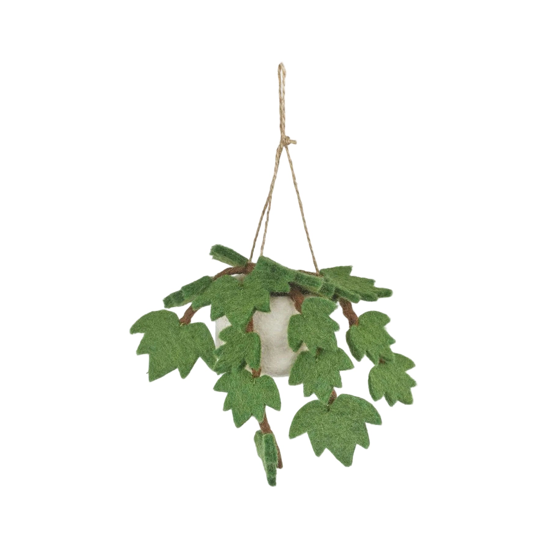 Felt English ivy hanging plant