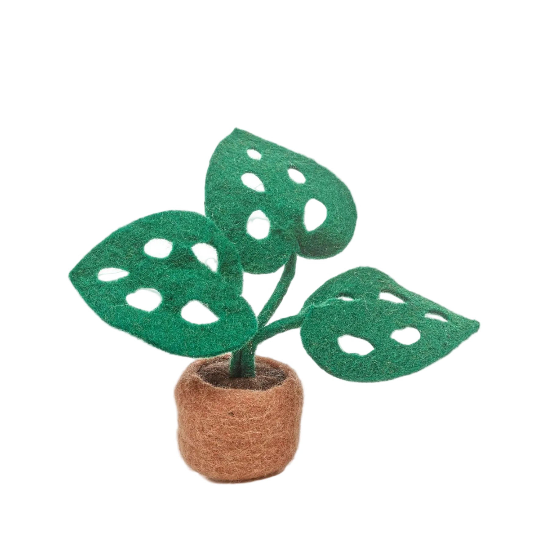 Felt monstera deliciosa plant decoration