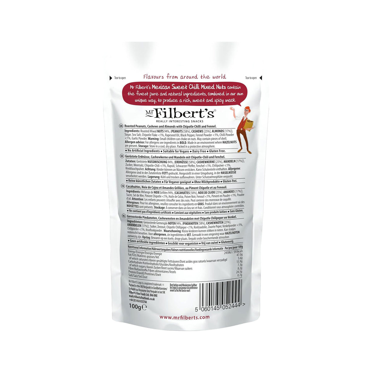 Filbert's Mexican sweet chilli mixed nuts 100g