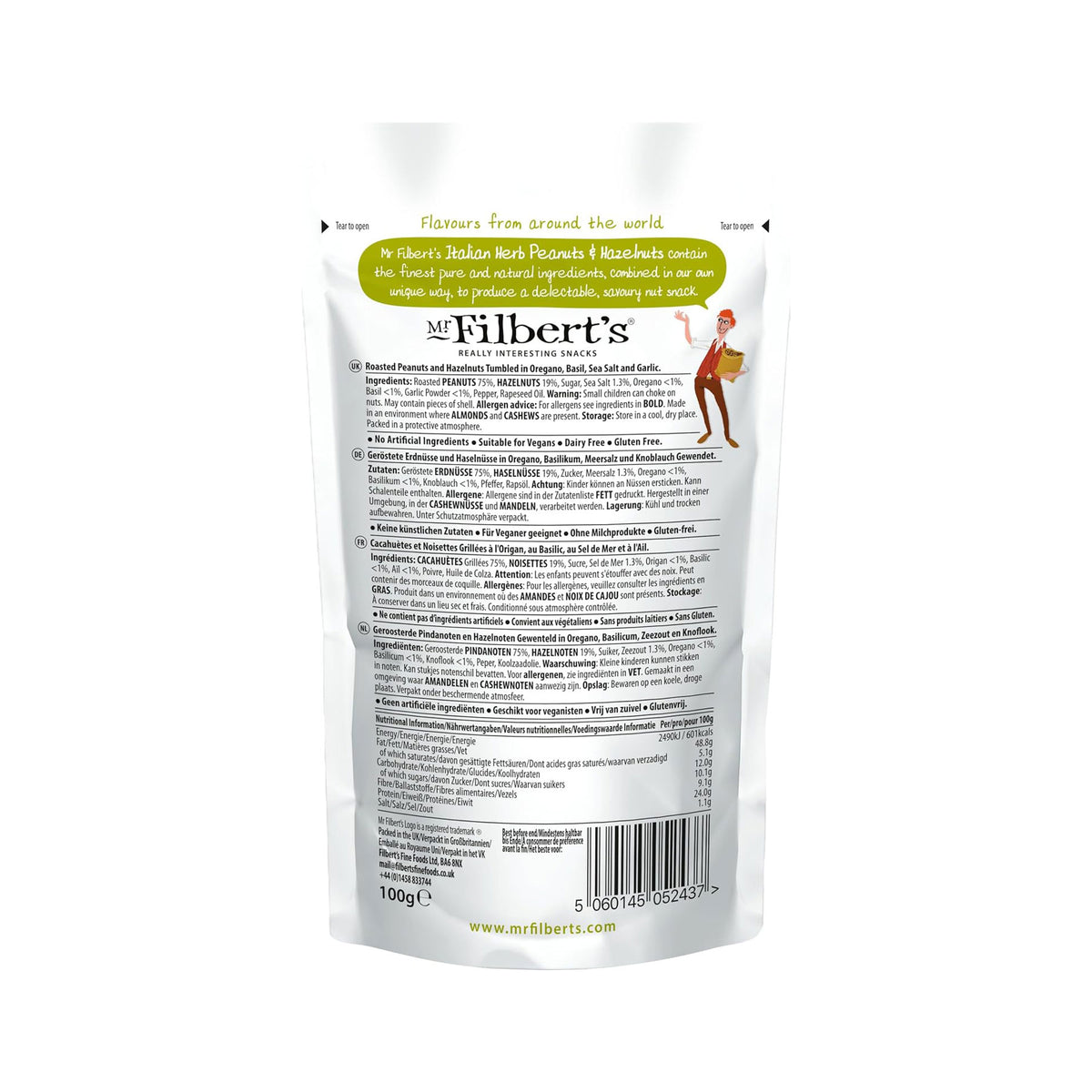 Filbert's Italian herb peanuts & hazelnuts 100g
