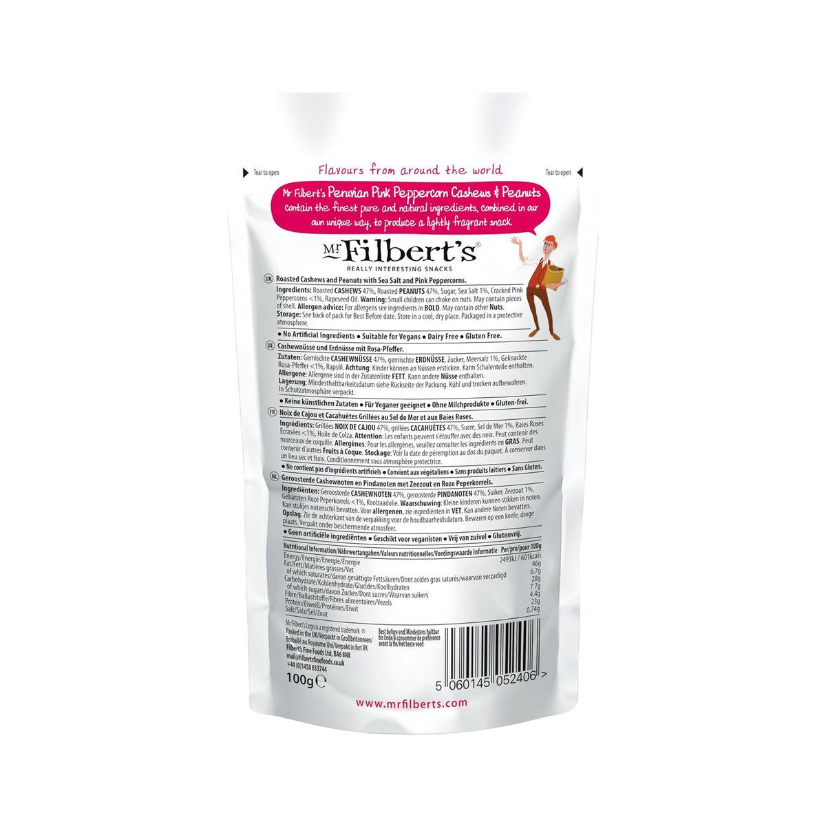 Filbert's Peru pink peppercorn cashews & peanuts 100g
