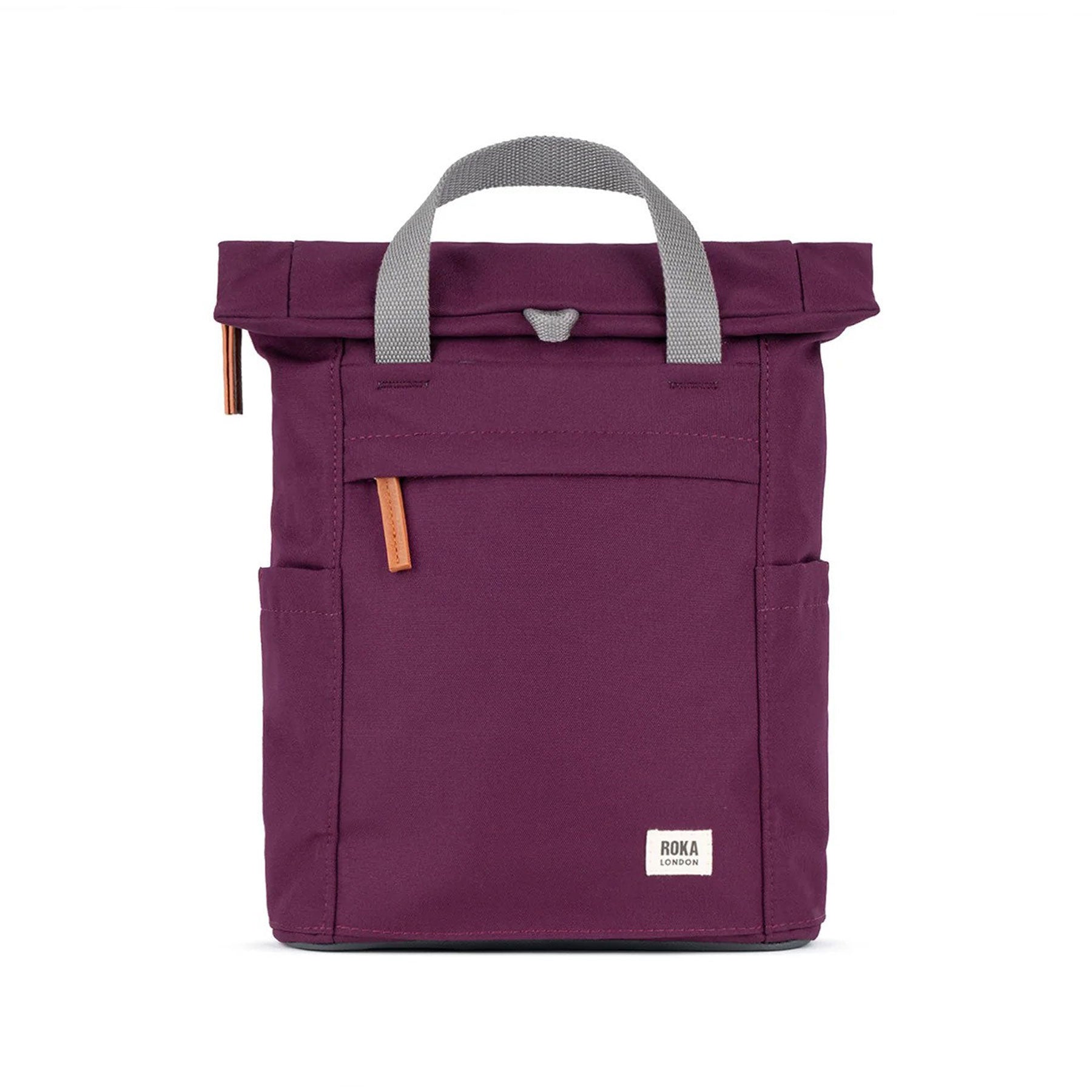 Finchley A cherry lacquer recycled canvas backpack