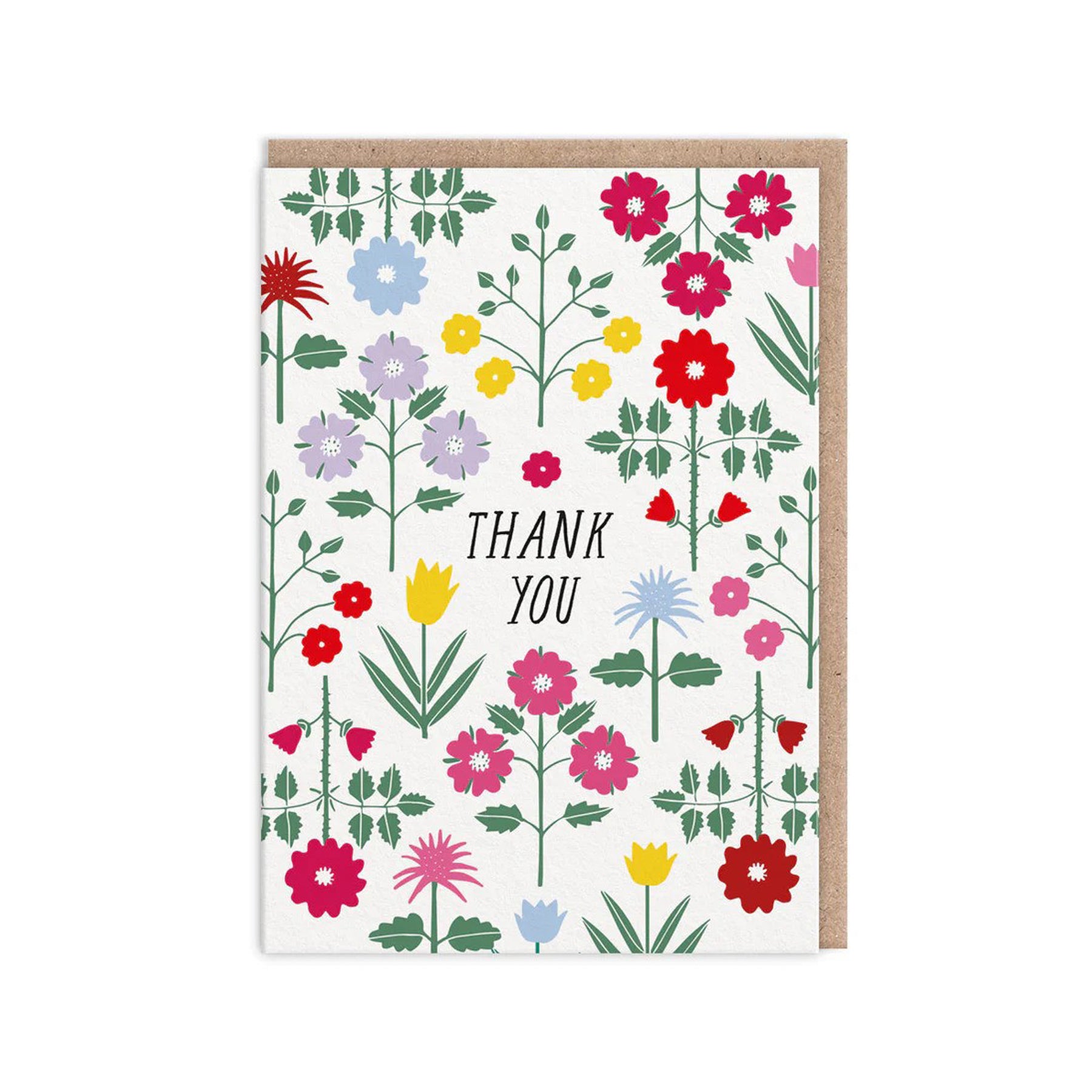 Floral pattern thank you card
