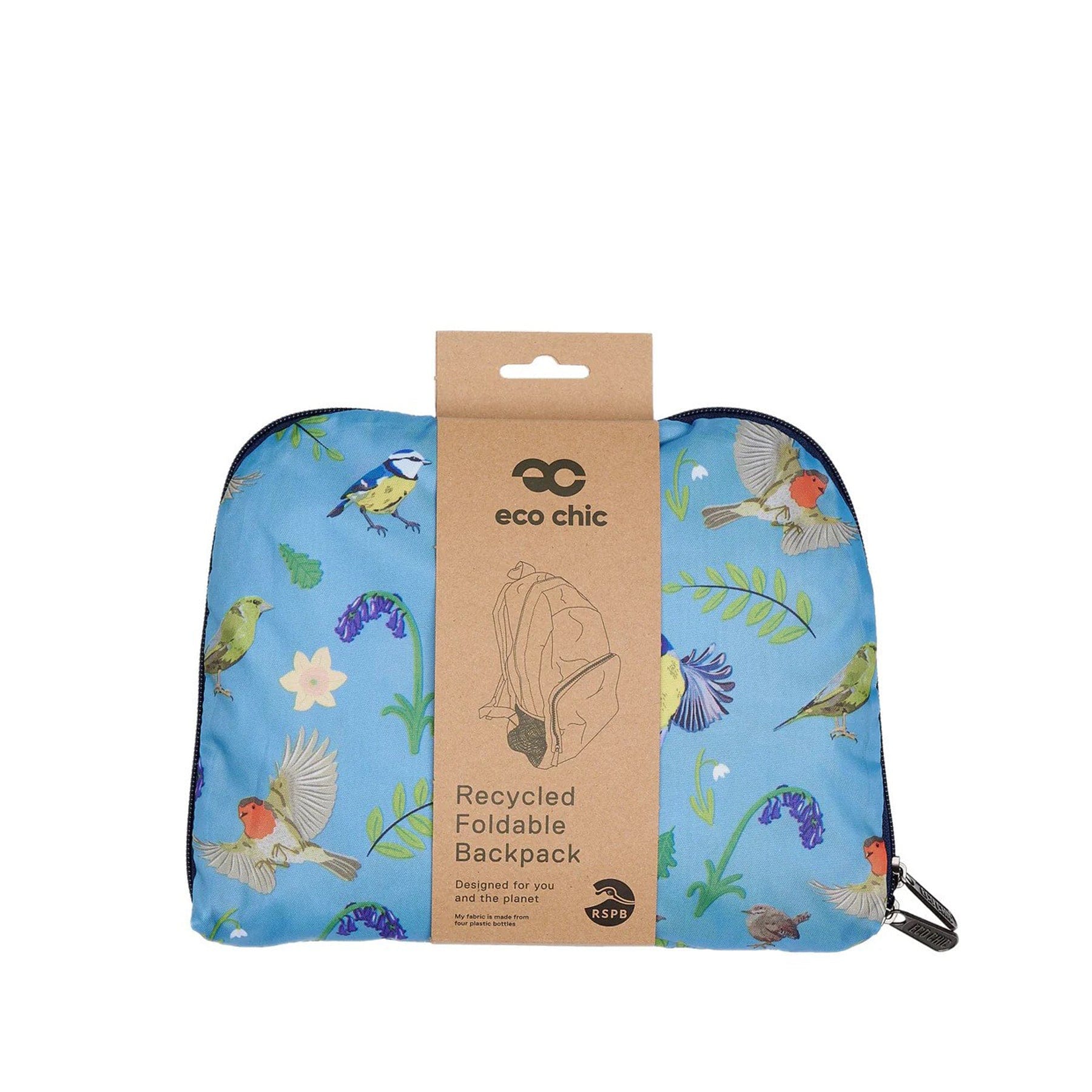 Lightweight foldable backpack RSPB birds