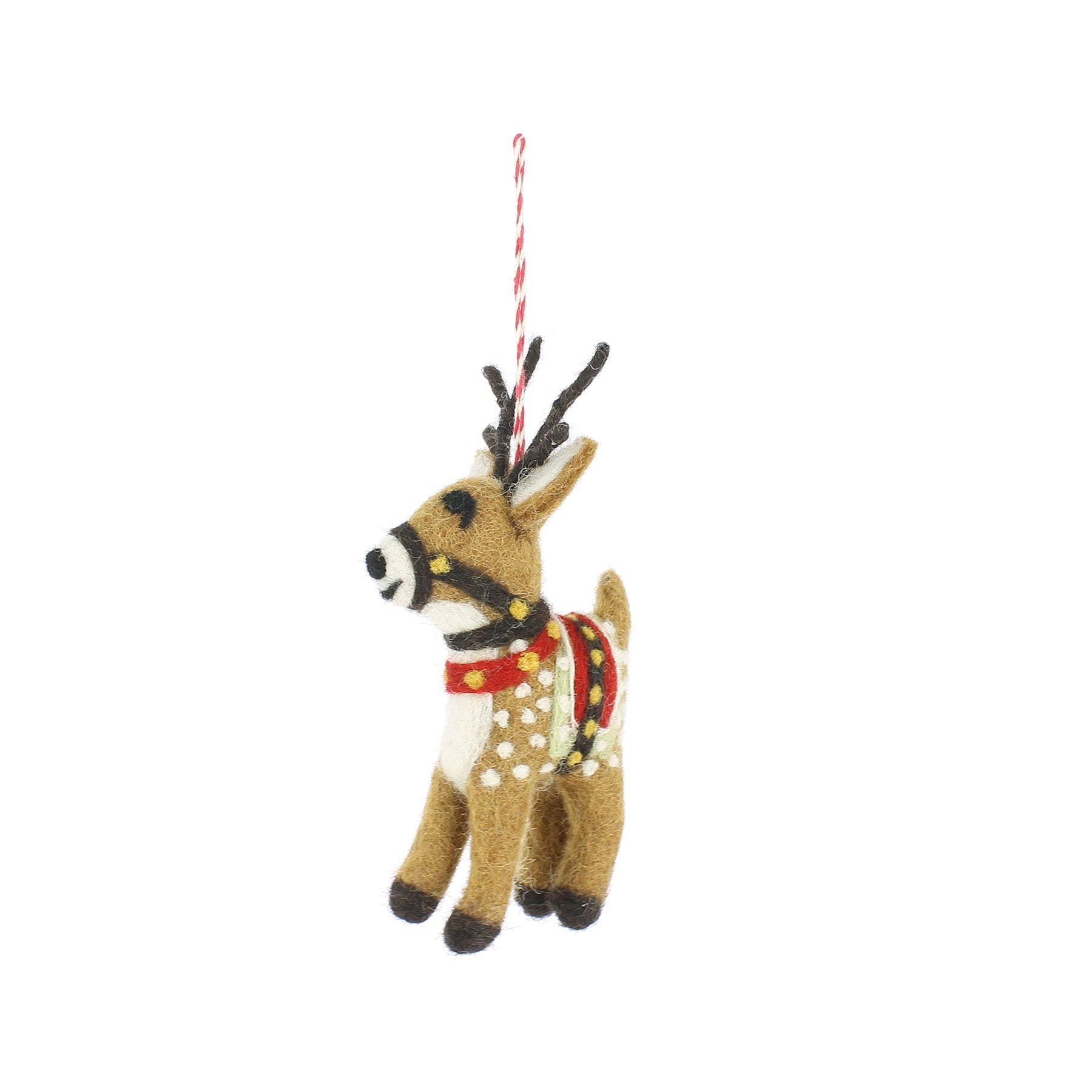 Gingerbread reindeer hanging decoration