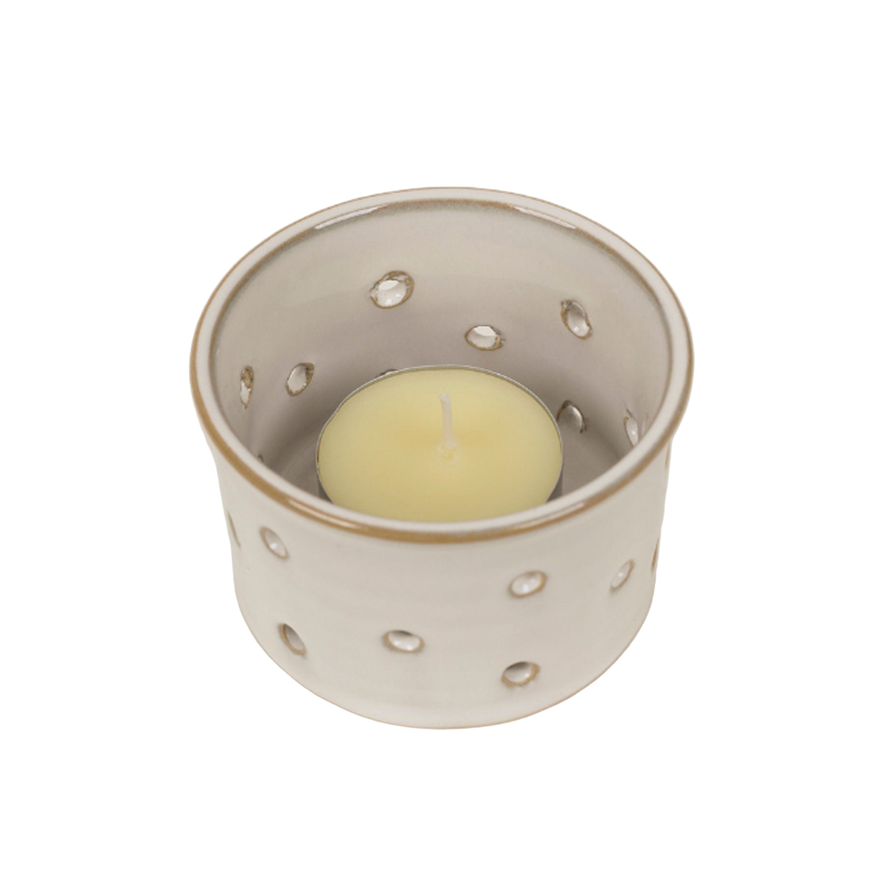Glazed tealight holder