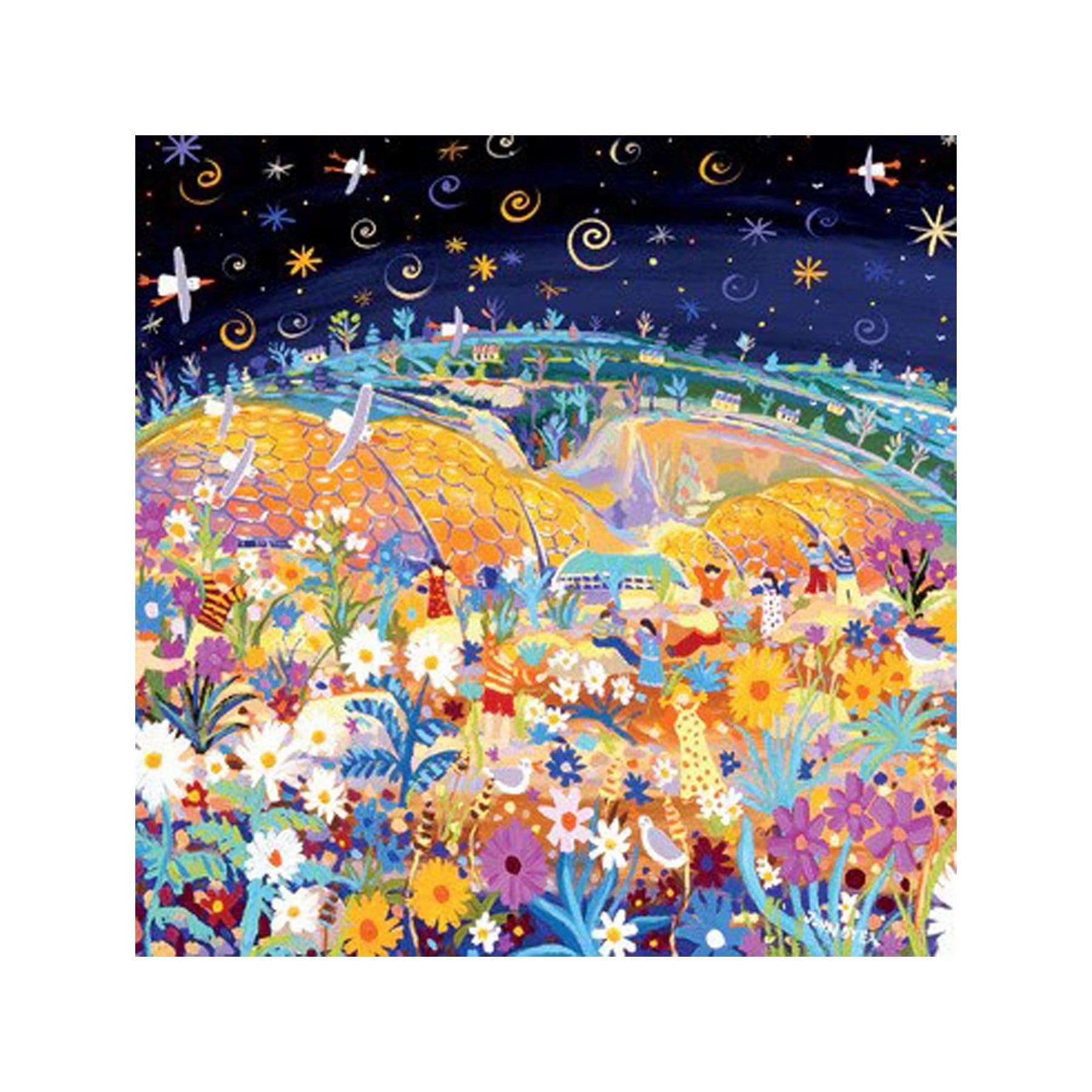 Glowing with life Eden Project greetings card