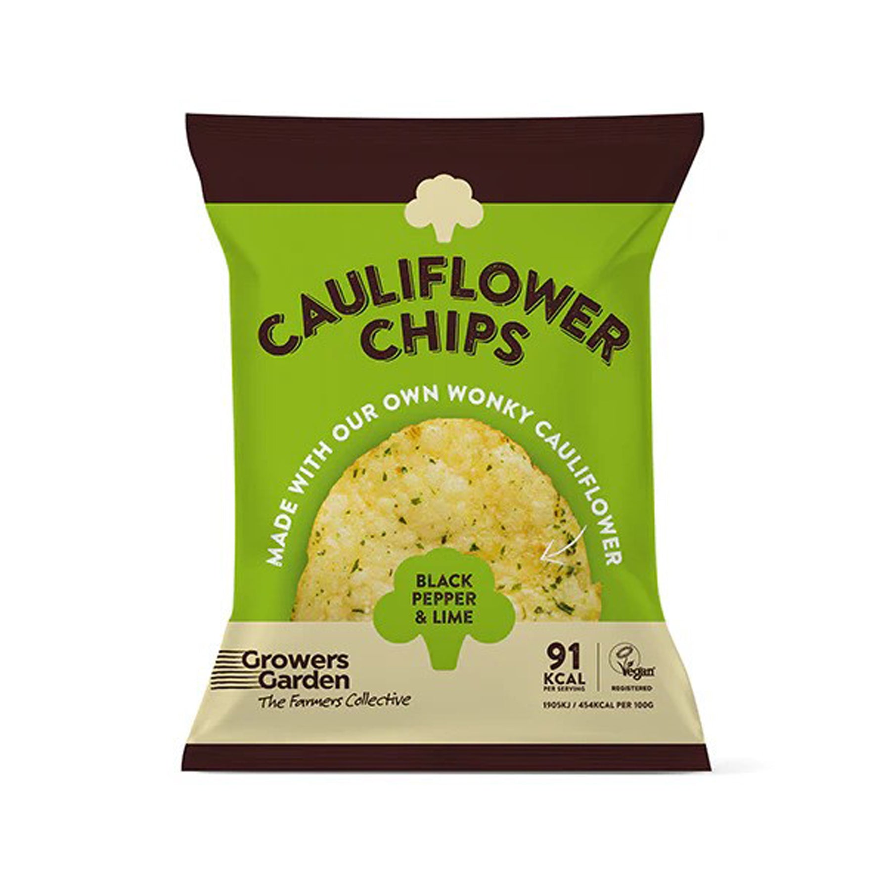 Cauliflower chips black pepper & lime 84g