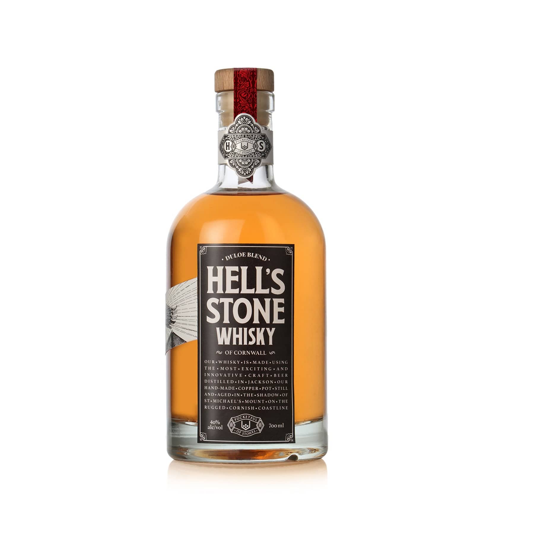 Hell's stone Cornish whisky 70cl