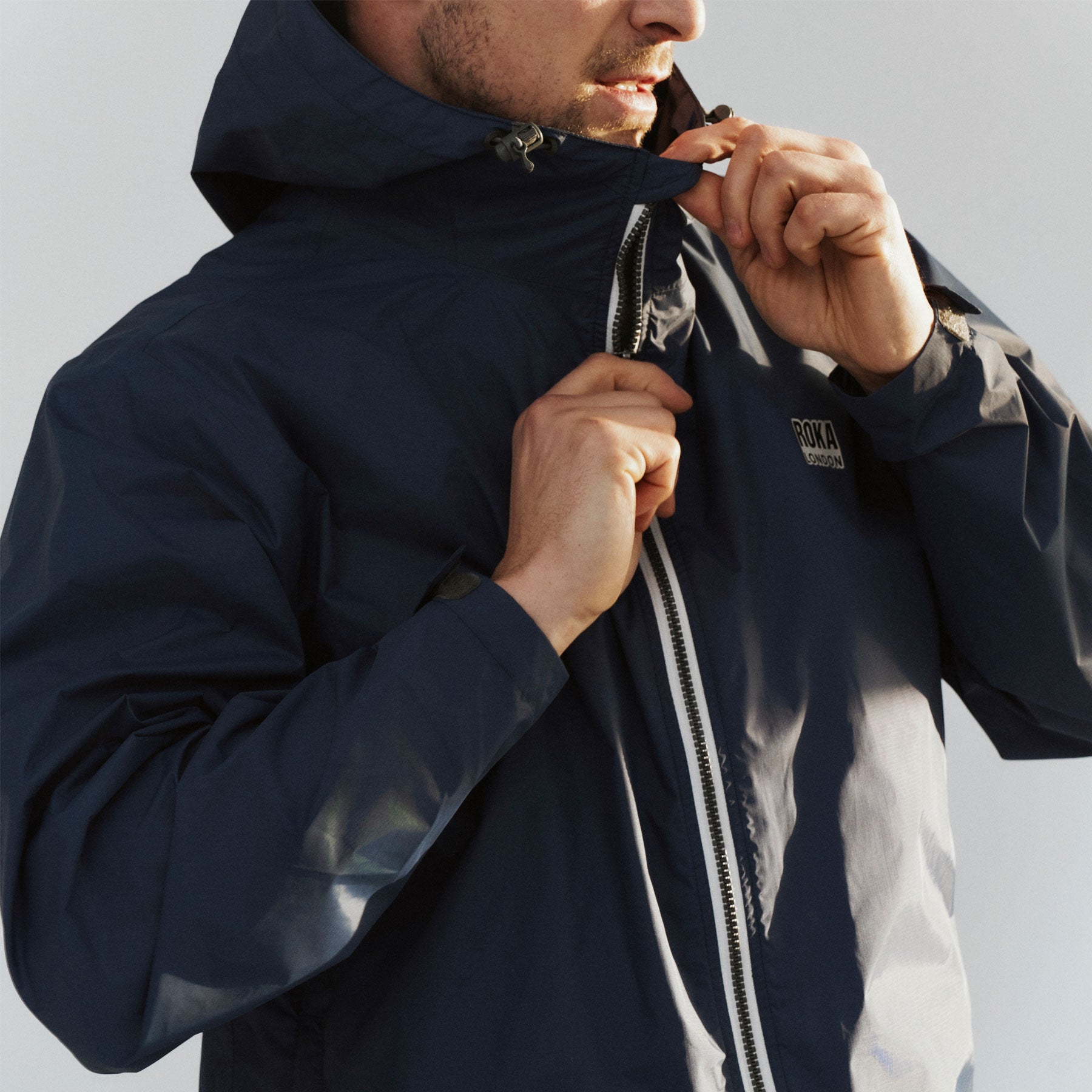 Holborn jacket deep blue recycled nylon ripstop